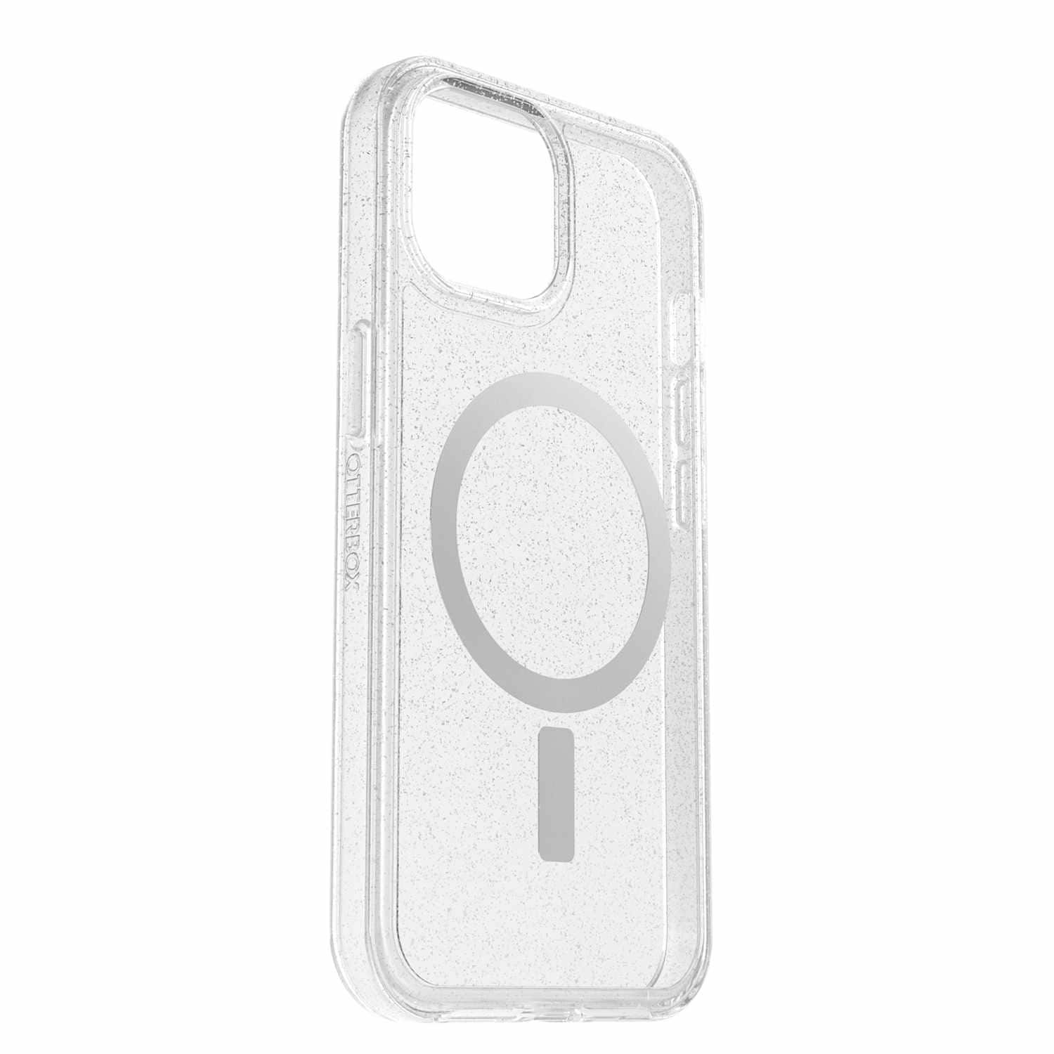 OtterBox Symmetry transparent MagSafe en vrac | Conçu pour iPhone 16e/15/14/13 | Poussière d'étoiles avec teinte bleue