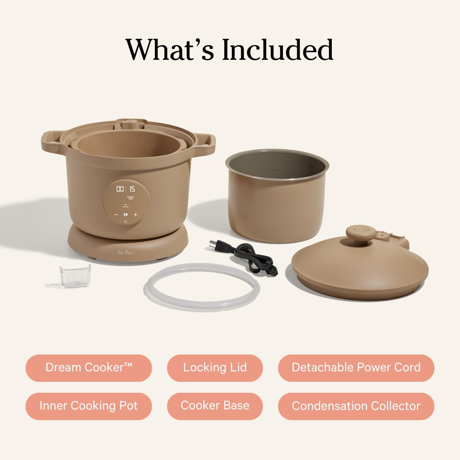 Our Place Dream Cooker | 5.6 L. Multicooker | 4 Versatile Modes | Pressure Cook, Slow Cook, Sear & Saute, Keep Warm | Hands-Free Steam Release |