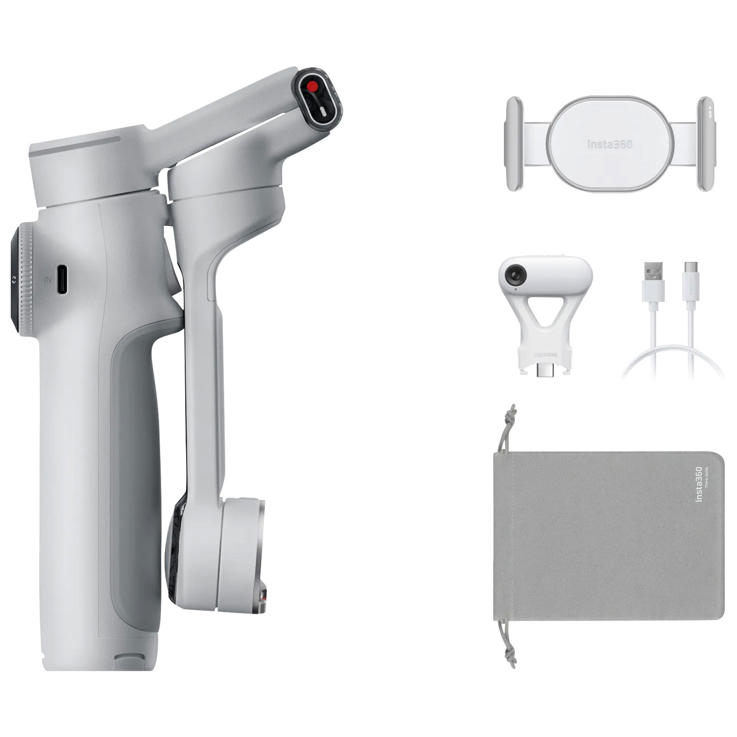 Insta360 Flow 2 Pro Gimbal Stabilizer Bundle - Grey