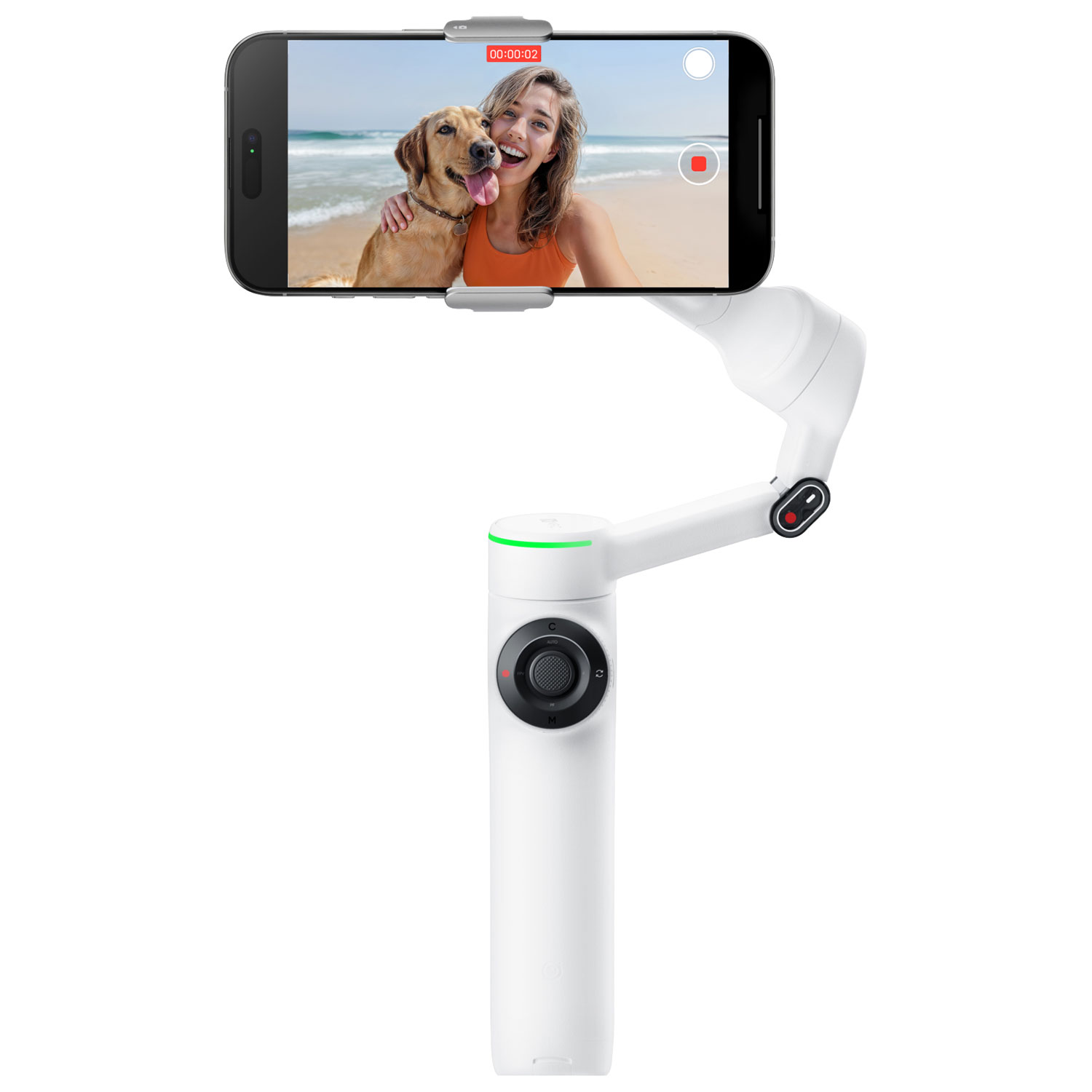 Ensemble avec stabilisateur à cardan Flow 2 Pro d'Insta360 - Blanc