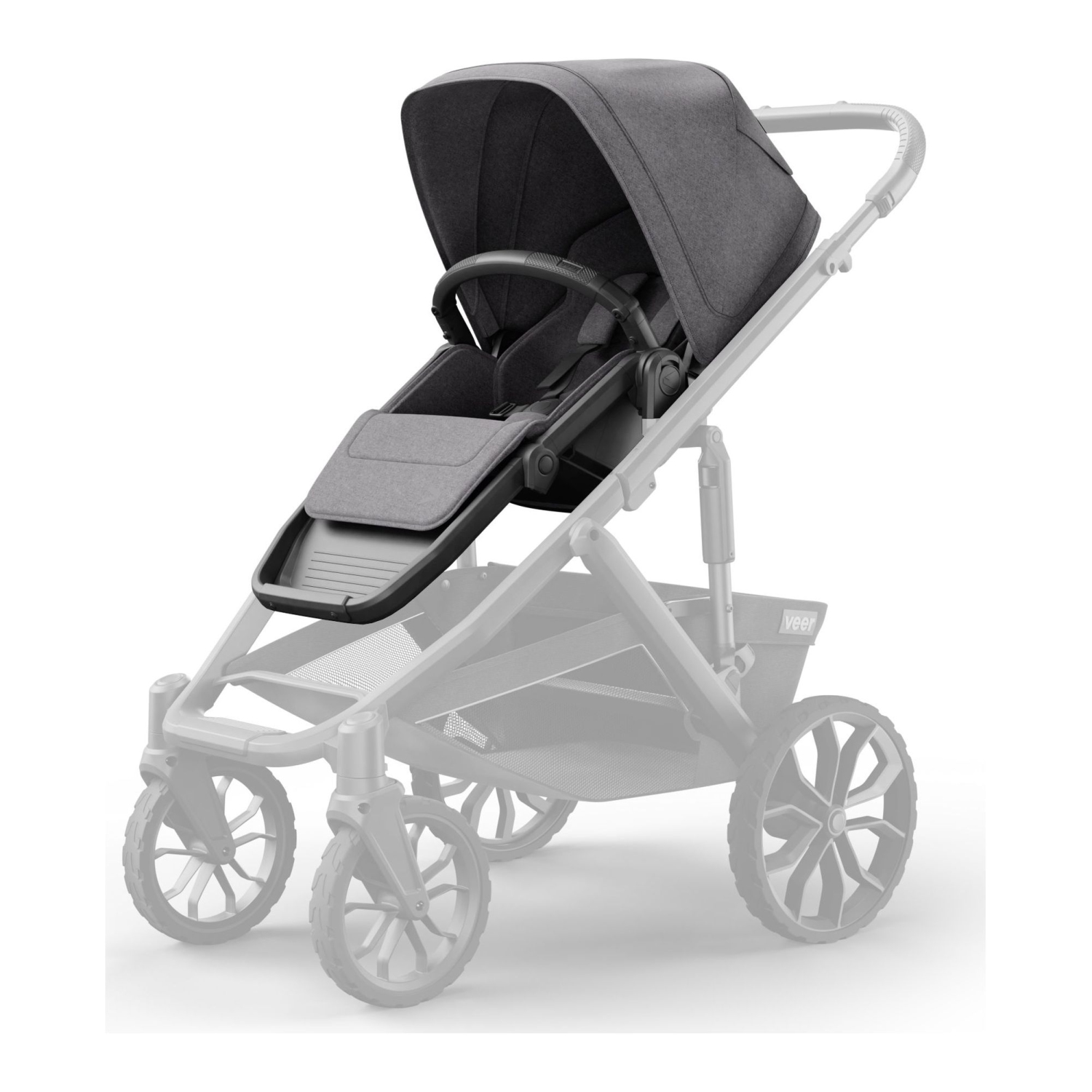 Veer Switch&Roll Switchback Stroller With Leather Grips - Black