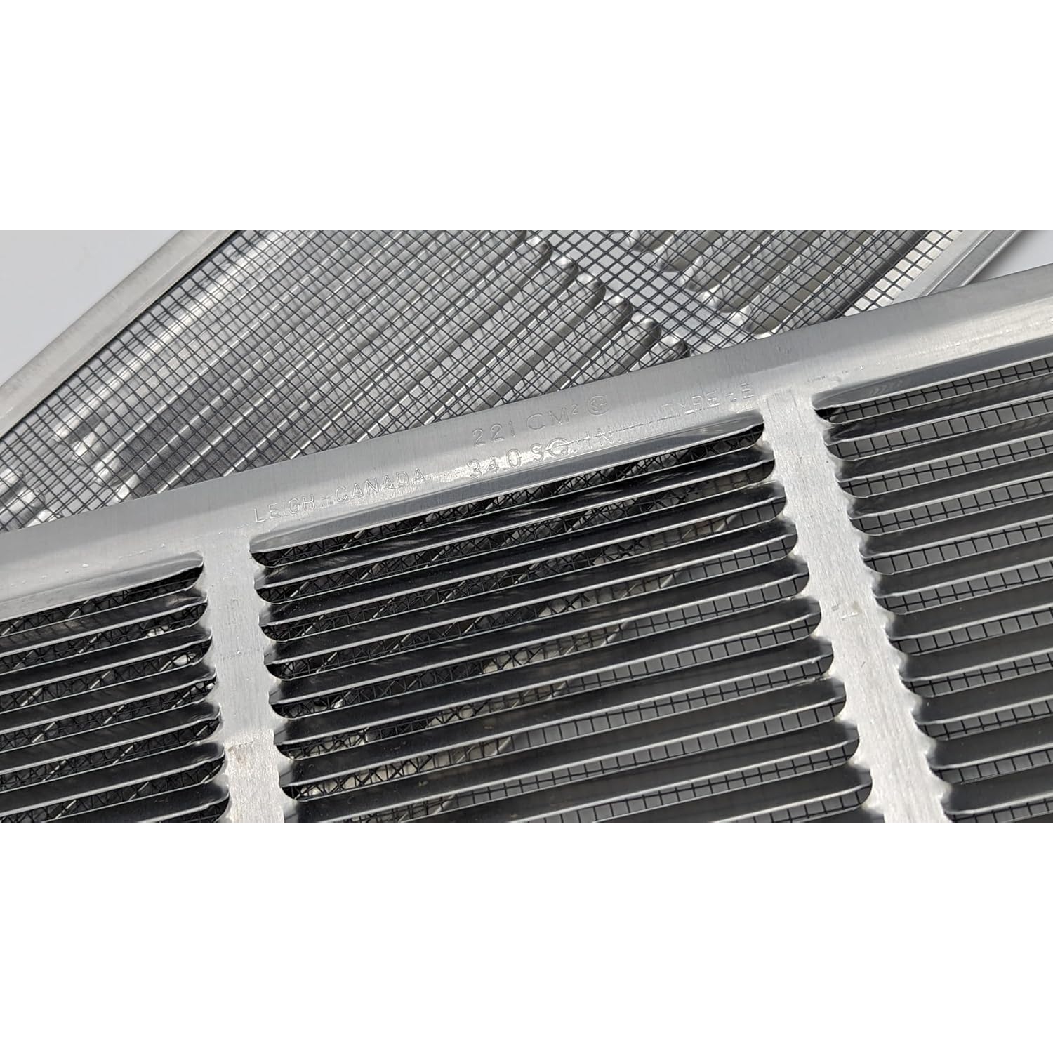 3D Crystal Set of 02-16" x 6" Inch Chrome Finish Air Vent Cover - Steel Return Air Grilles - for Ceiling and Sidewall - HVAC - with Protection MESH