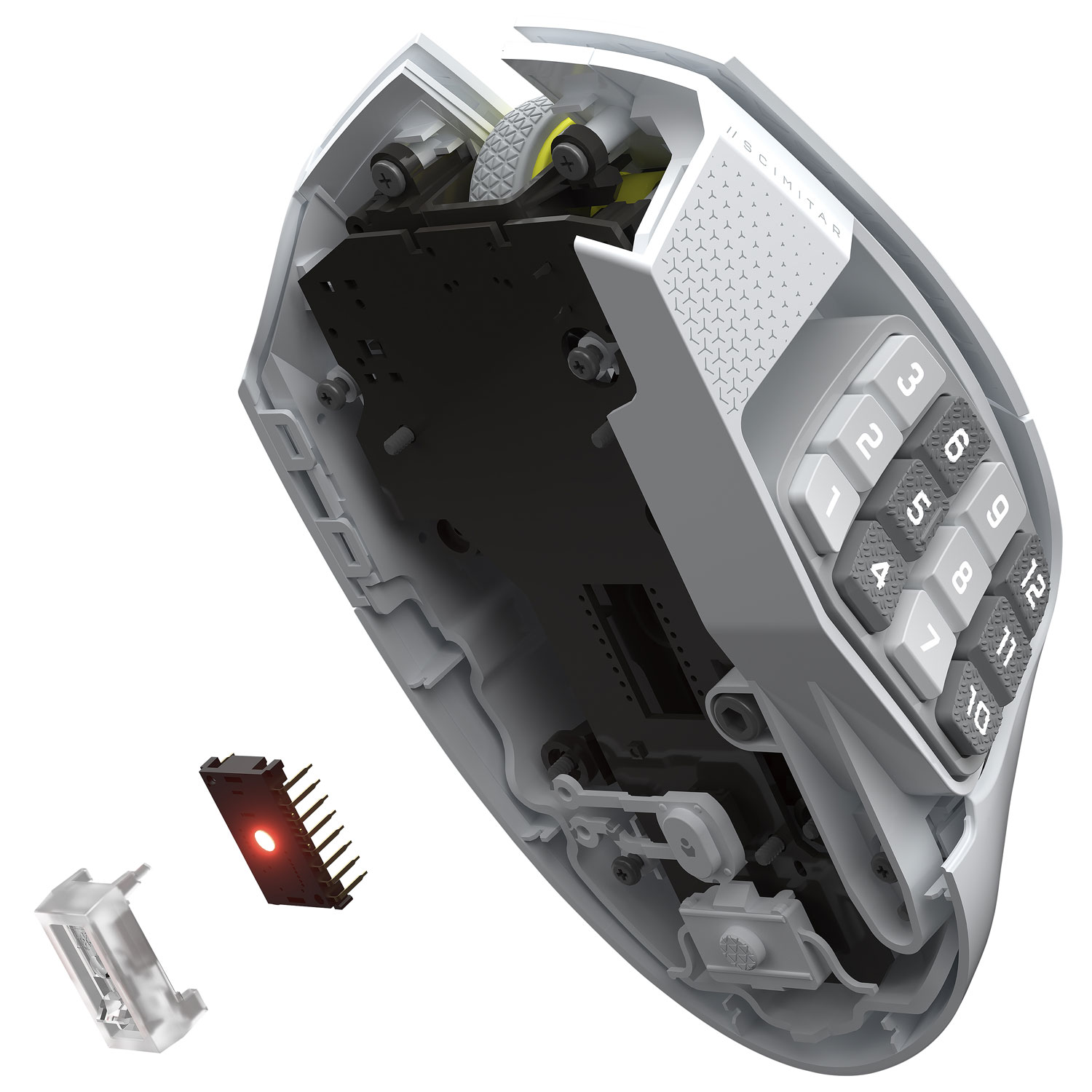 Souris de jeu Bluetooth de 33 000 ppp Scimitar Elite SE MMO de Corsair - Blanc - Exclusivité Best Buy