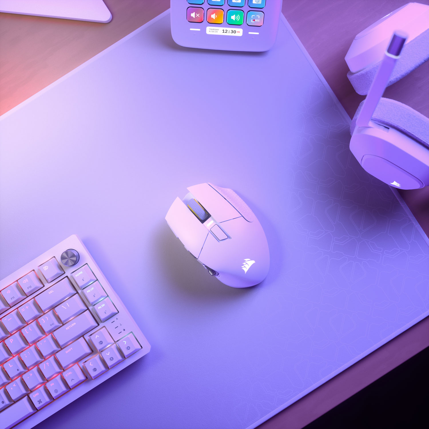 Souris de jeu Bluetooth de 33 000 ppp Scimitar Elite SE MMO de Corsair - Blanc - Exclusivité Best Buy