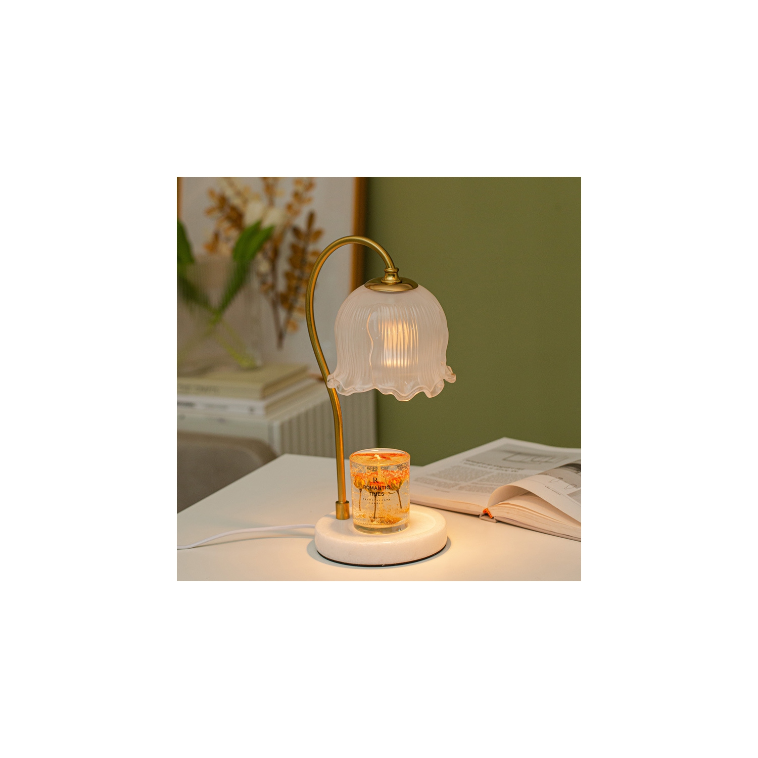 Bedroom Candle Warmer Lamp Dimmable Table Lamp Melted Wax Lamp