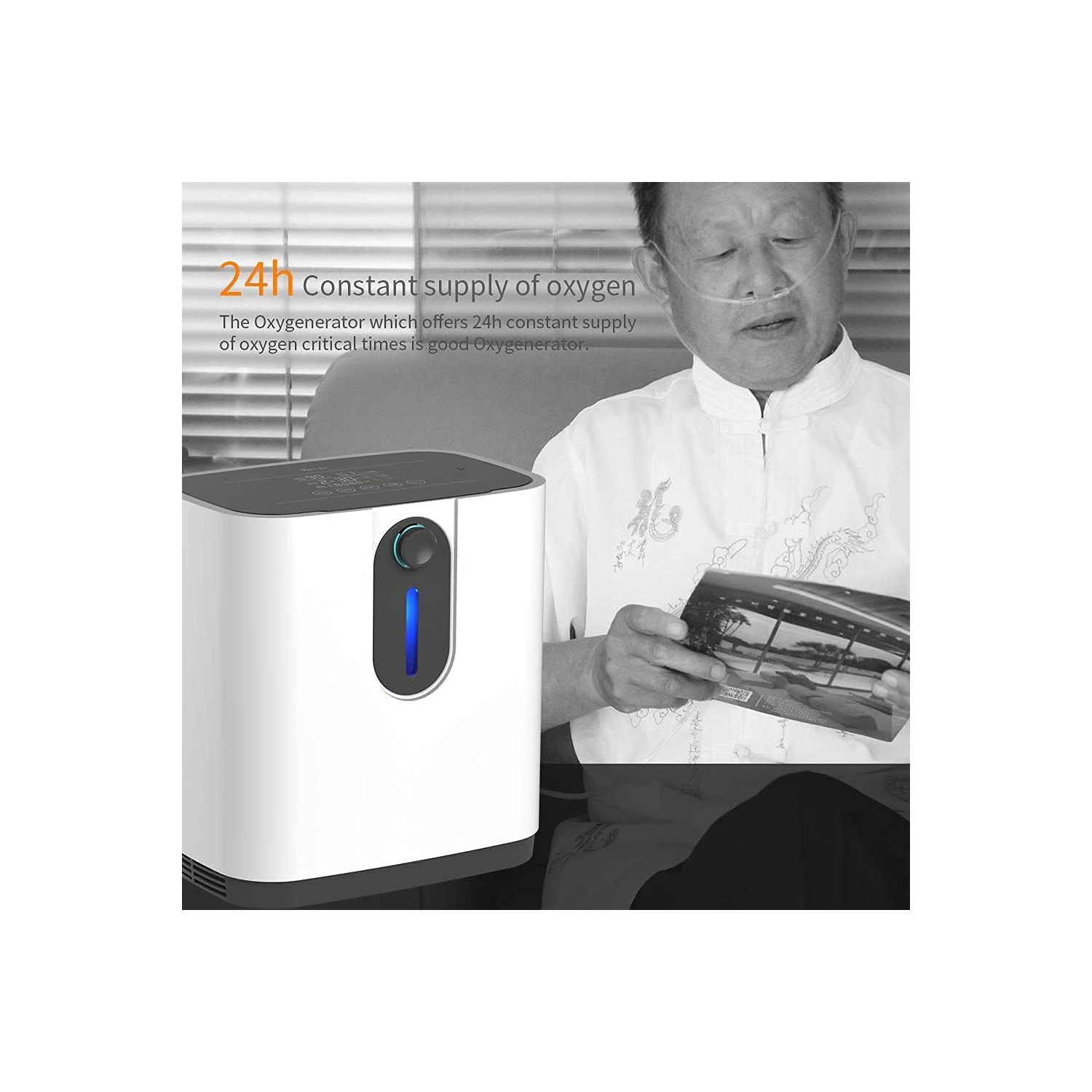 Household Oxygen Concentrator Machine,Oxygen Generator Atomizer,1-7L Adjustable Oxygen Machine