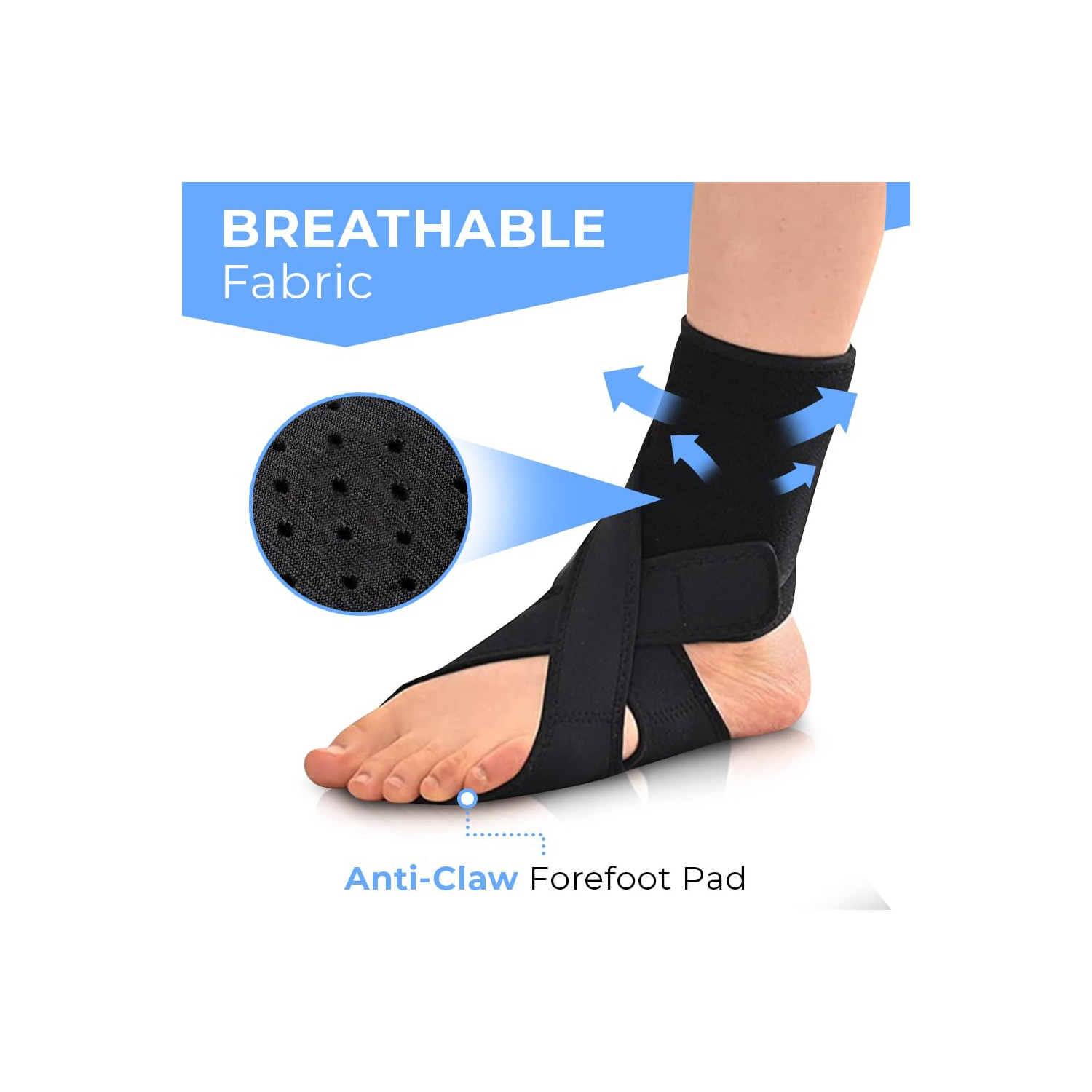 Drop Foot Brace for Walking,Day & Night Support,Adjustable Ankle Brace for Plantar Fasciitis Stroke Recovery