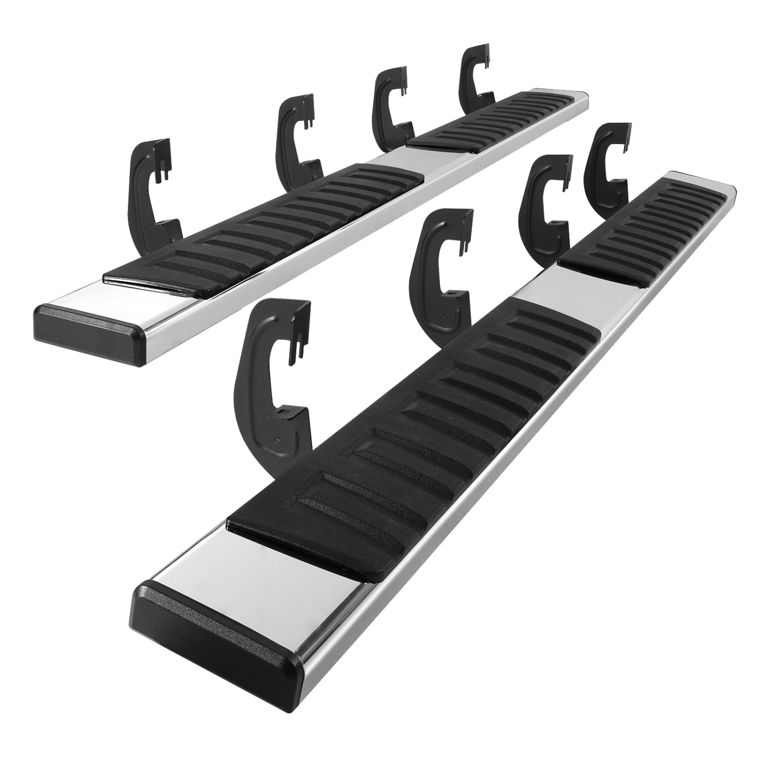 VEVOR 6" Running Boards, Compatible with 2007-2018 Chevy Silverado/GMC Sierra 1500 Crew Cab/2019 2500HD 3500HD 1500 LD, 201 Stainless Steel Side