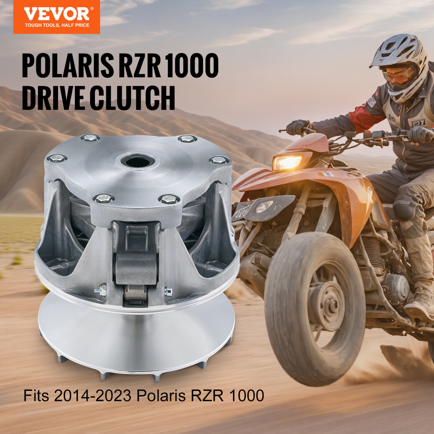 Embrayage d'entraînement primaire VEVOR compatible avec Polaris RZR 1000 2014-2023, alésage de 1,24&nbsp;po avec poids et ressort, remplacement n°