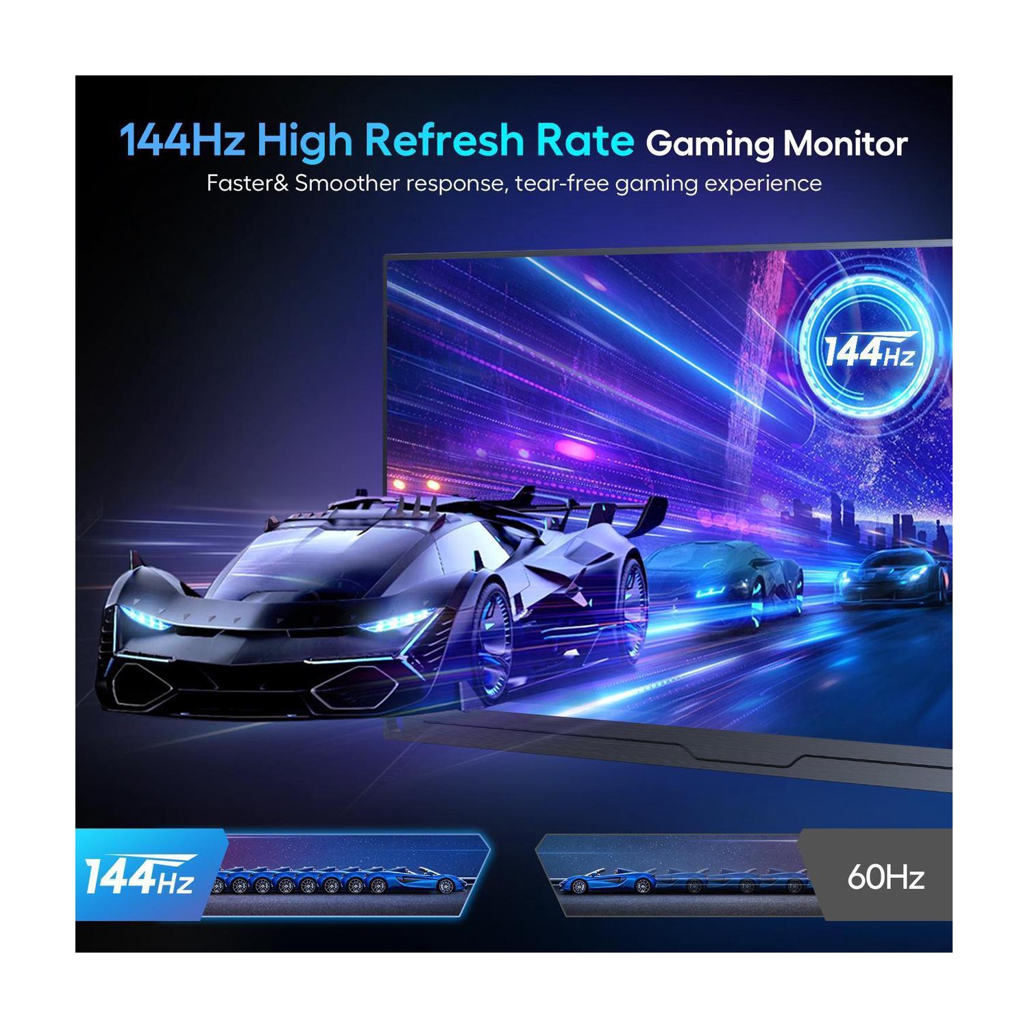 UPERFECT 2K 144Hz Portable Gaming Monitor 18" 100% DCI-P3, FreeSync, HDR, VESA Mount, Eye-Care