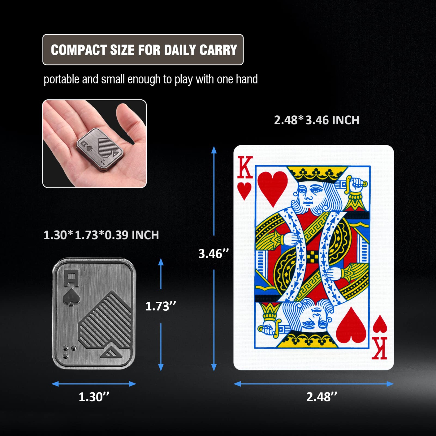 Fidget Toys, Metal Fidget Slider Poker Push Card Toy for Adults and Teens