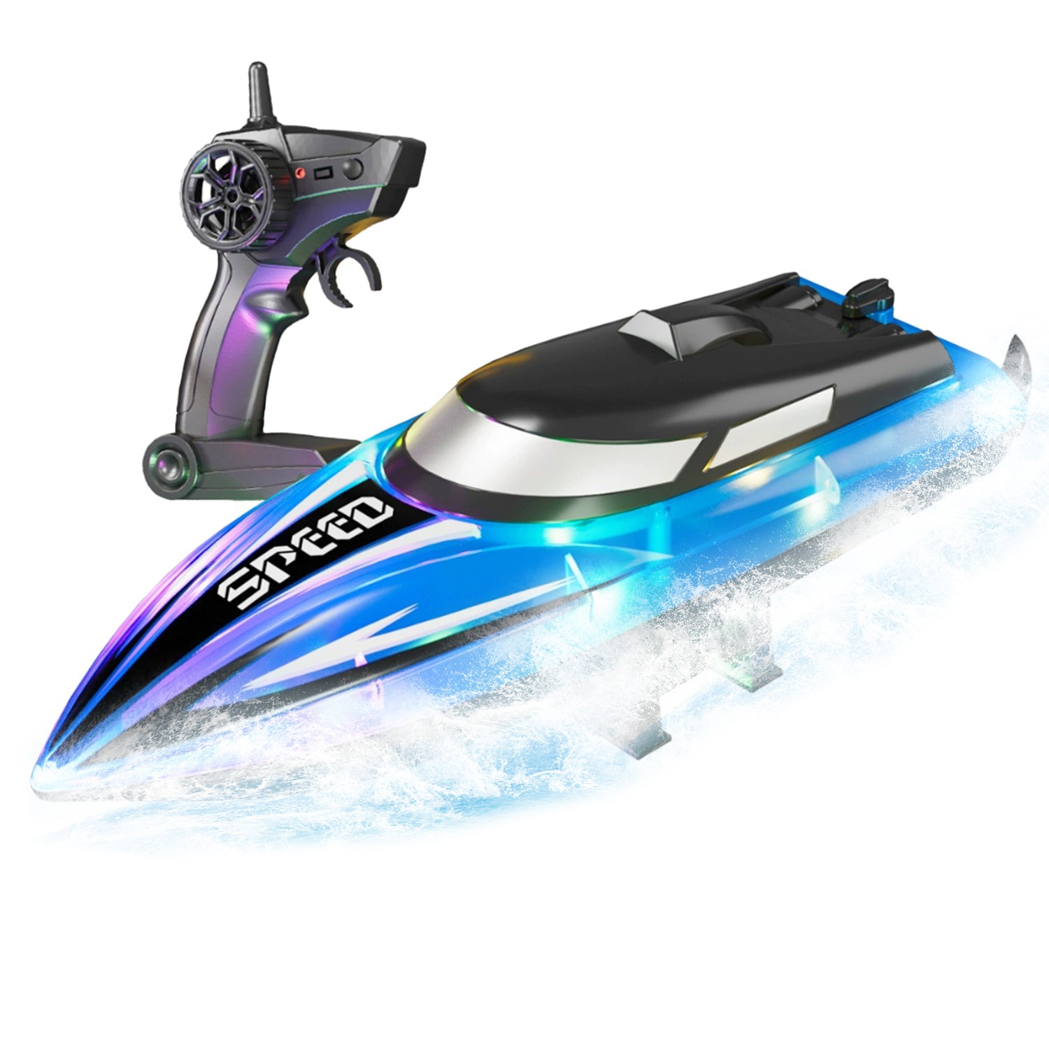 Jouets de bateau de simulation télécommandés, modèle de bateau de course rechargeable et télécommandé, jouets aquatiques pour garçons et filles