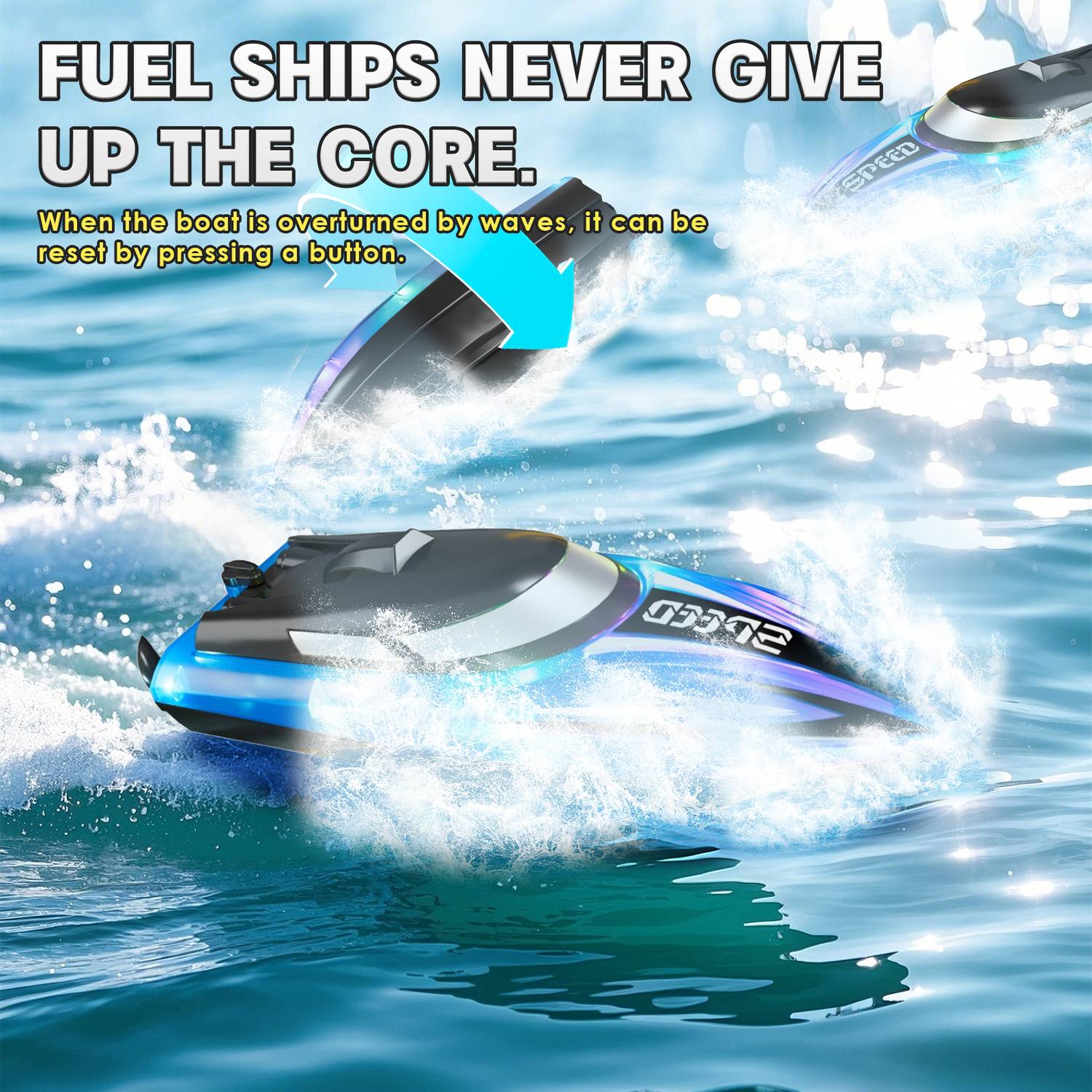 Jouets de bateau de simulation télécommandés, modèle de bateau de course rechargeable et télécommandé, jouets aquatiques pour garçons et filles