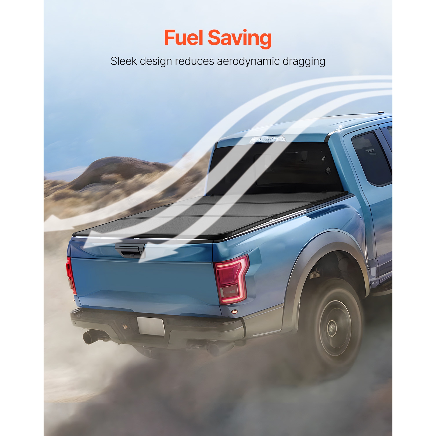 VEVOR Tri-Fold Truck Bed Tonneau Cover, Compatible with 2019-2024 Chevy Silverado GMC Sierra 1500 5'8" Bed, Fit 5.8'x5.3' Inside Bed, 400lbs