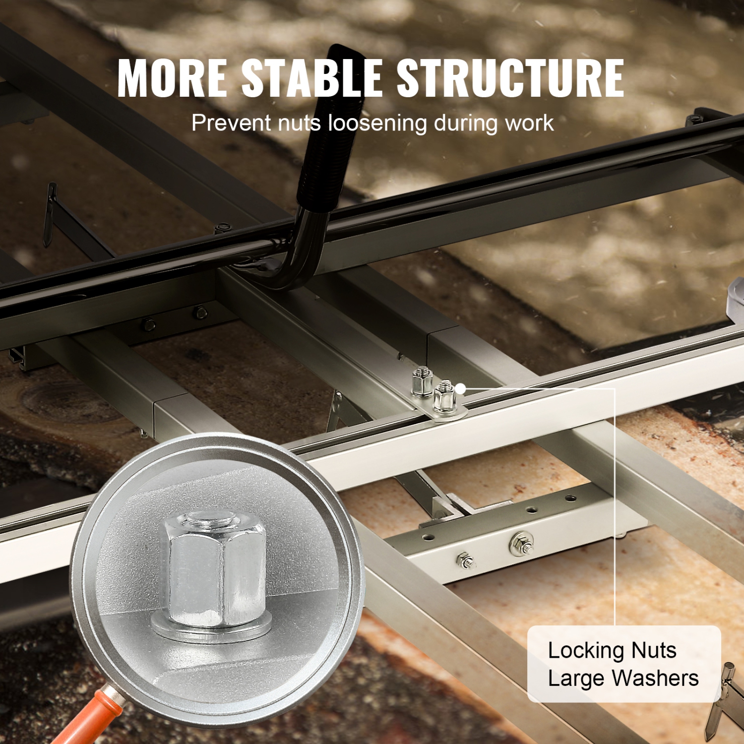 VEVOR 14"-36" Chainsaw Mill and Rail Mill Guide System, Portable Sawmill Guide Bar, 9ft Aluminum Saw Milling Rail Guide with Chainsaw Planking Mill