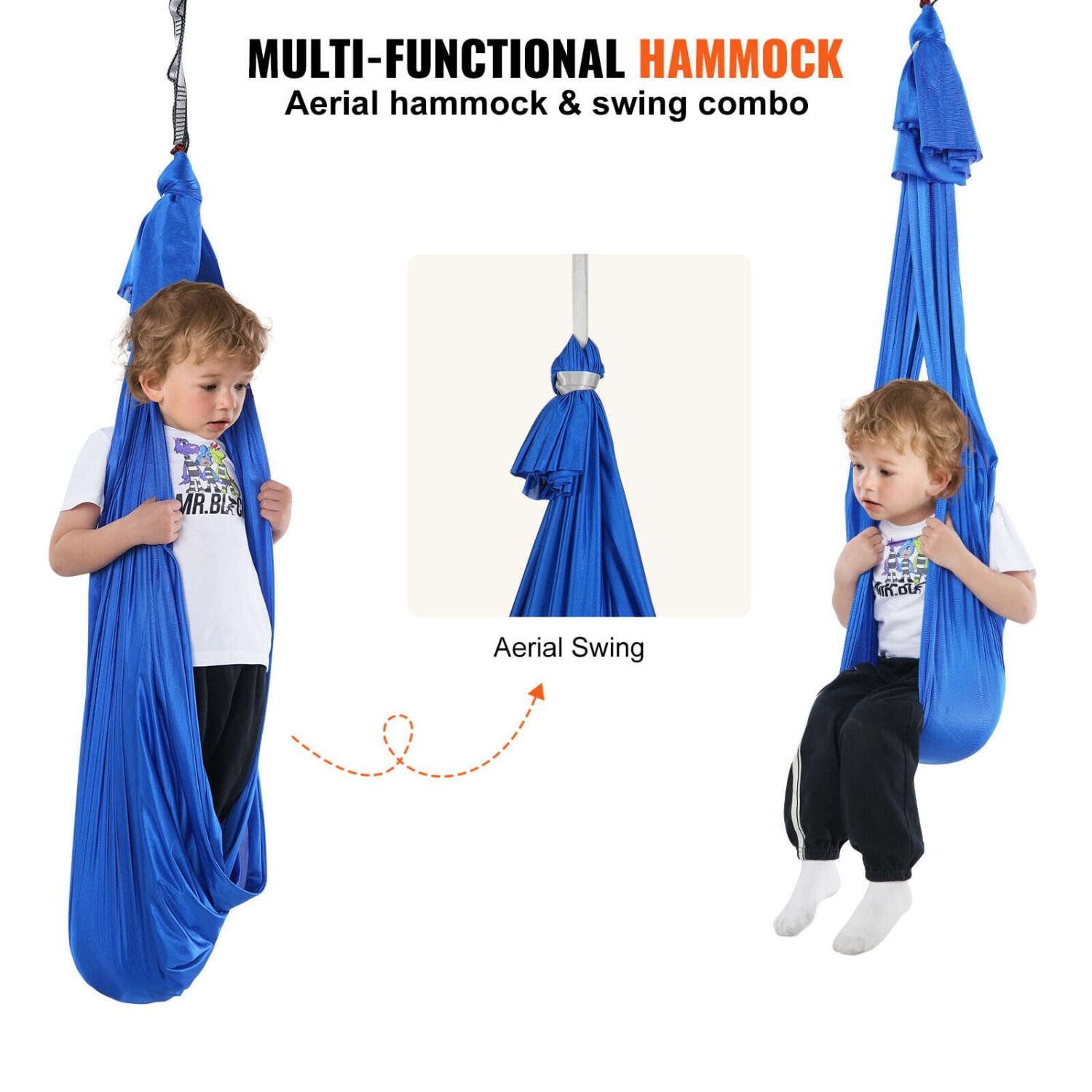 Boys' and Girls' Indoor Swing Toy, 360° Rotating Hammock for Playing and Calming