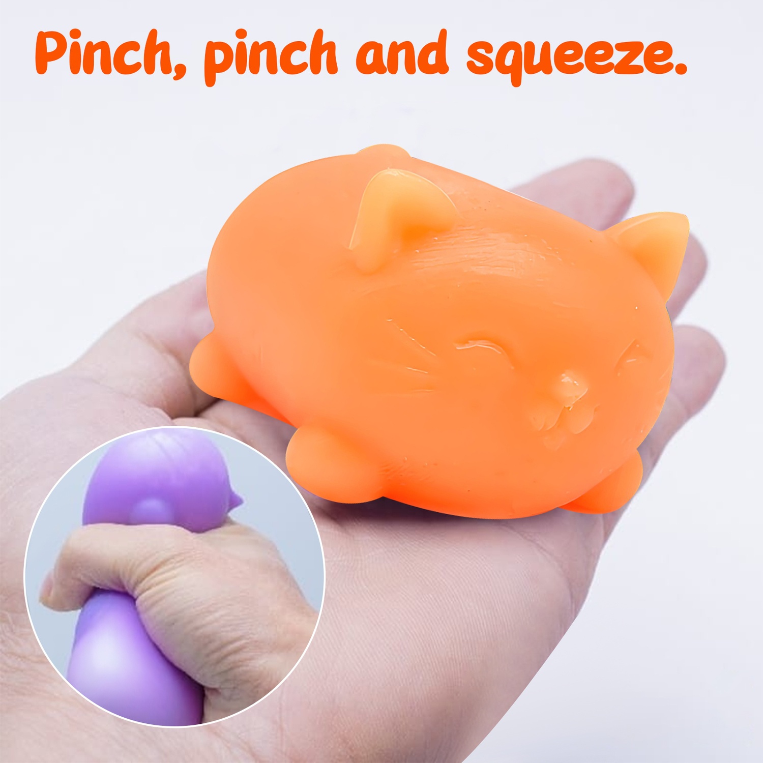 4-Pack Stress Relief Balls, Bouncy and Flexible Stress Relief Toys, Fidget Toys for Anxiety Relief and Increased Concentration