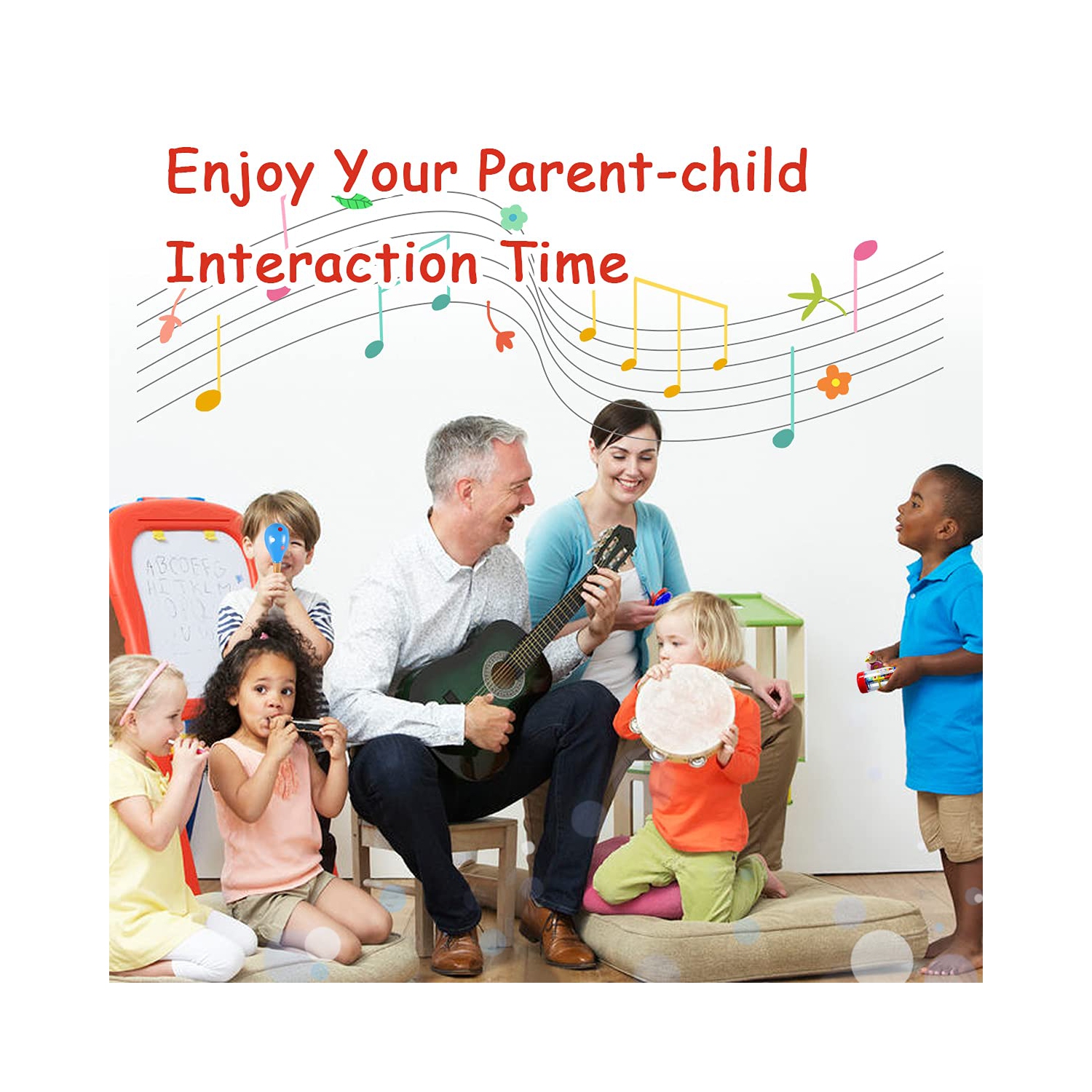 Wooden Percussion Toys, Educational Music Toy Set for Preschool Boys and Girls