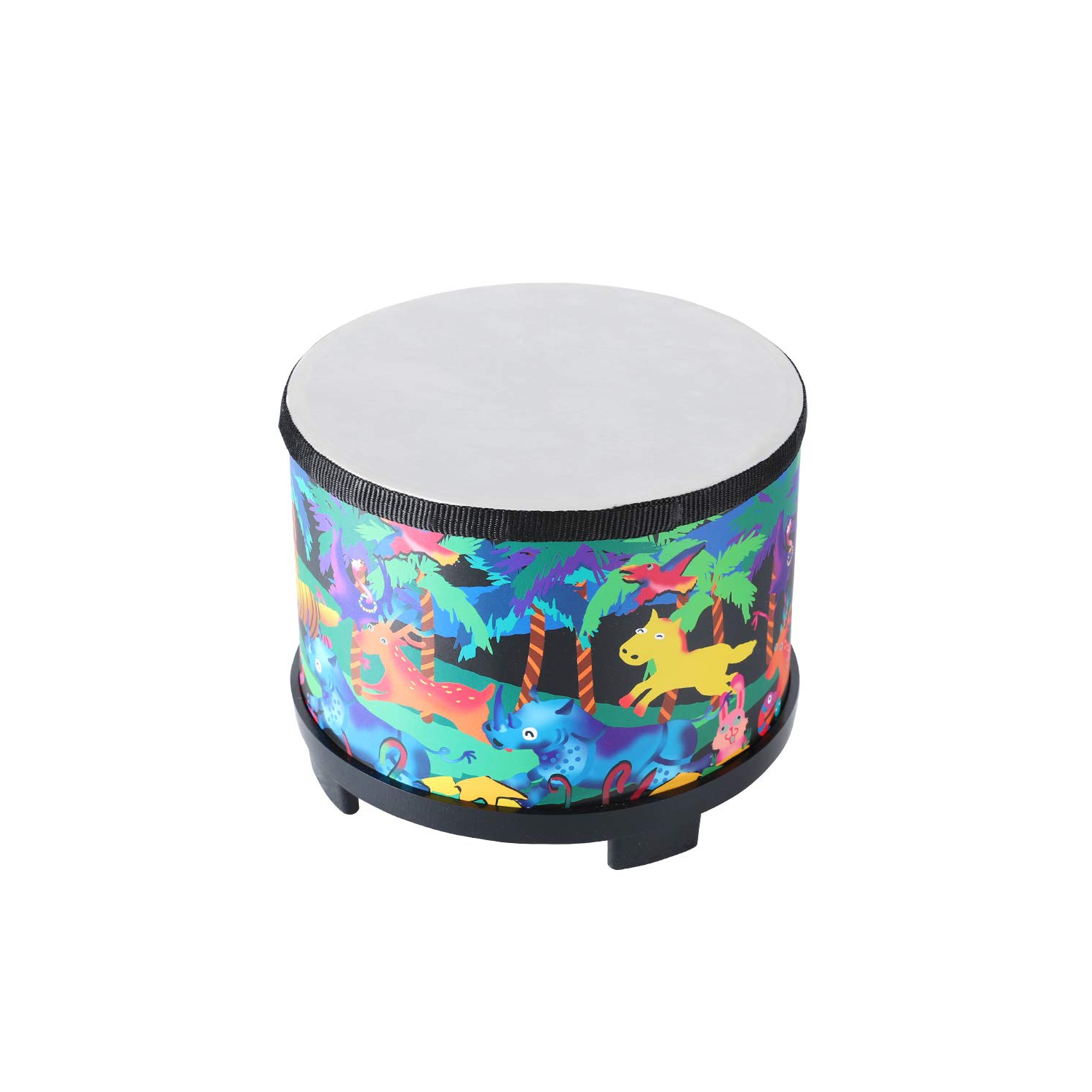 8-Inch Floor Drum, Montessori Percussion Musical Drum Toy with 2 Drumsticks, Boys' and Girls' Christmas Birthday Gift