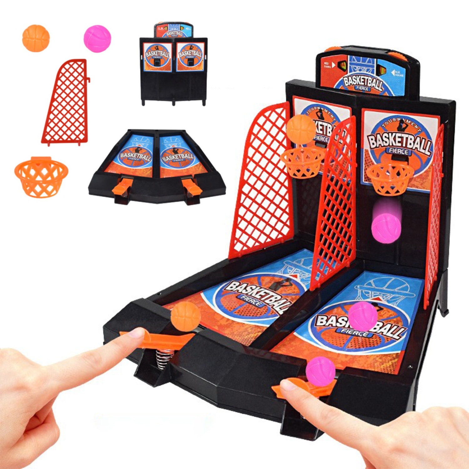 Mini Basketball Game, Two-Player Educational Office Desktop Game, Stress Relief Toy, Christmas Gift for Boys and Girls