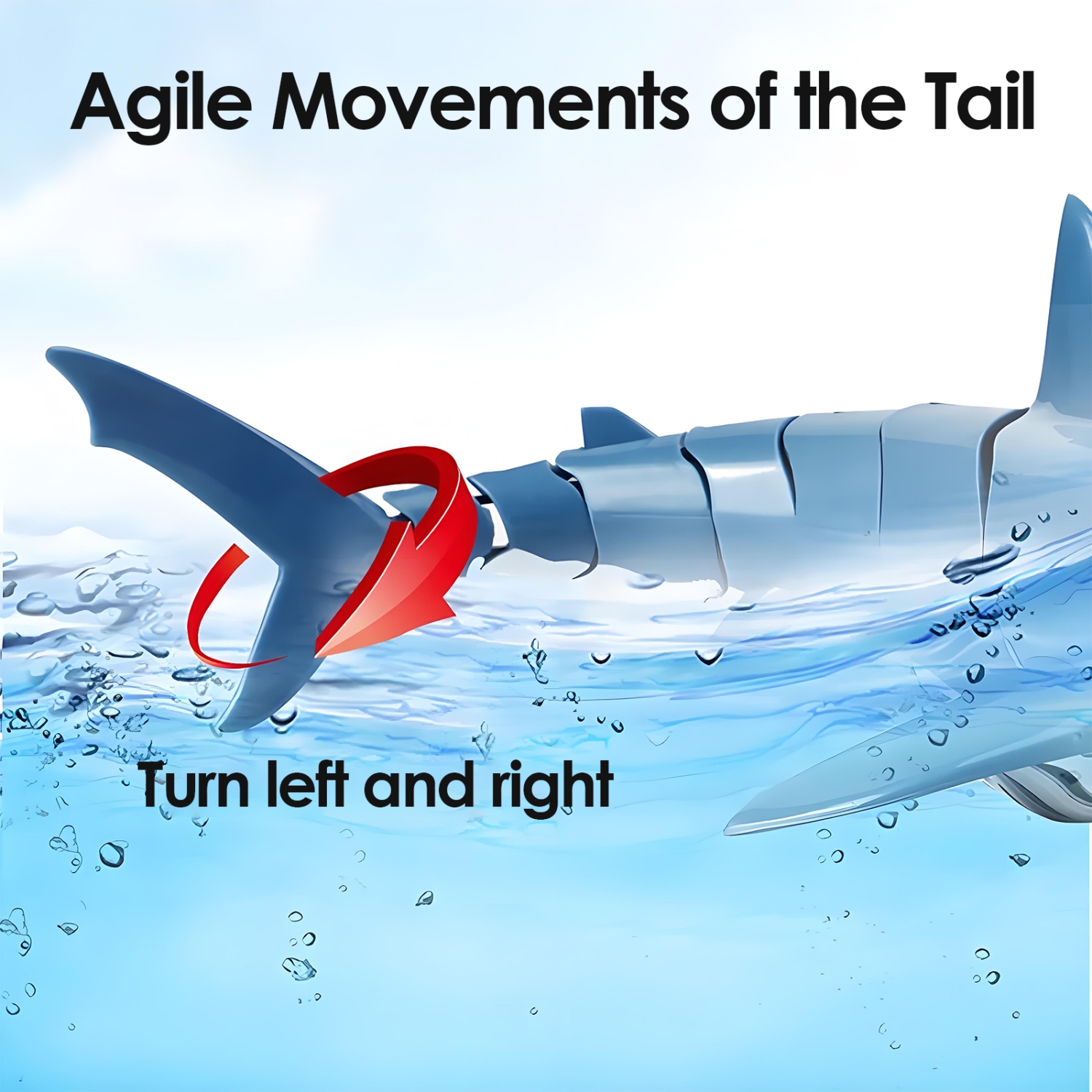 Requin télécommandé, poisson robot vaporisateur d'eau rechargeable Simulation, cadeau d'anniversaire pour garçons et filles, jouet aquatique