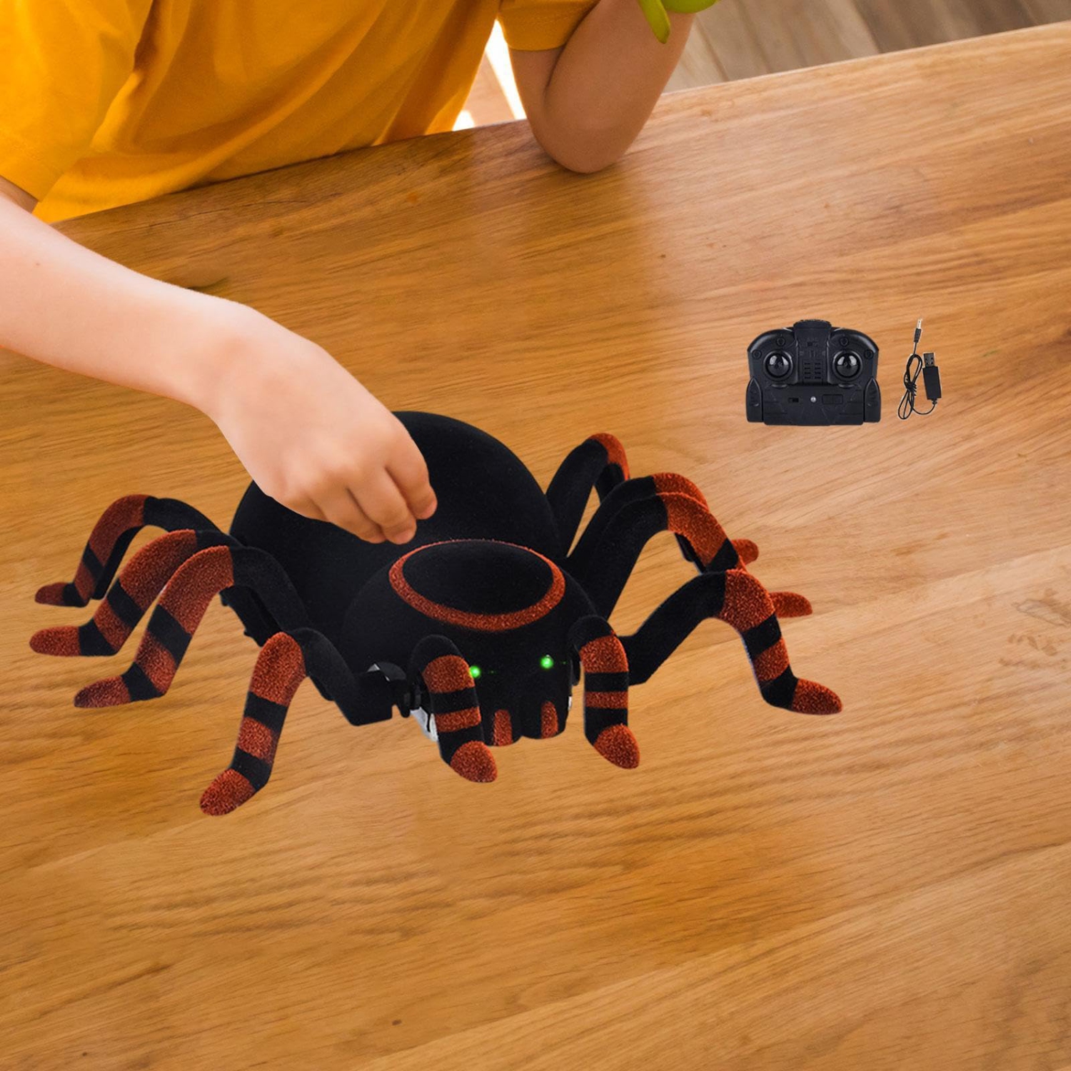Remote Control Spider Toy, Lifelike Animal Sound and Light Interactive Toy, Boys' and Girls' Birthday & Holiday Gift