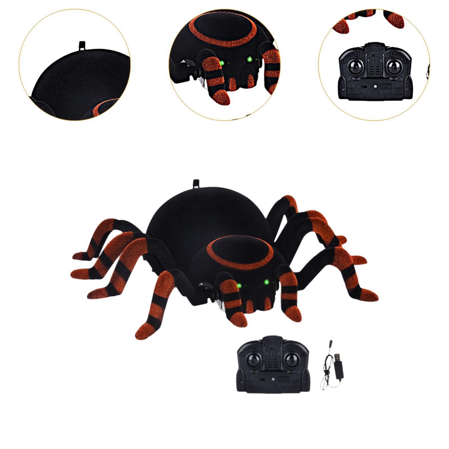 Remote Control Spider Toy, Lifelike Animal Sound and Light Interactive Toy, Boys' and Girls' Birthday & Holiday Gift
