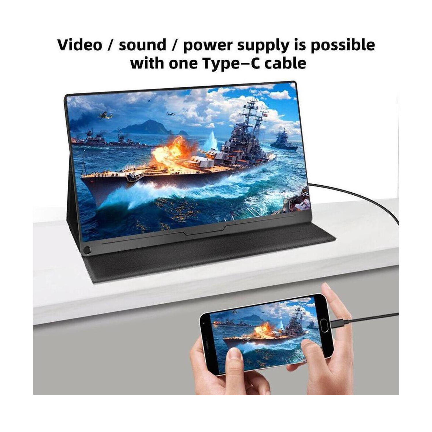 UPERFECT 15.6 Inch USB-C Portable Monitor 1920x1080 Display For Raspberry Pi 3 4