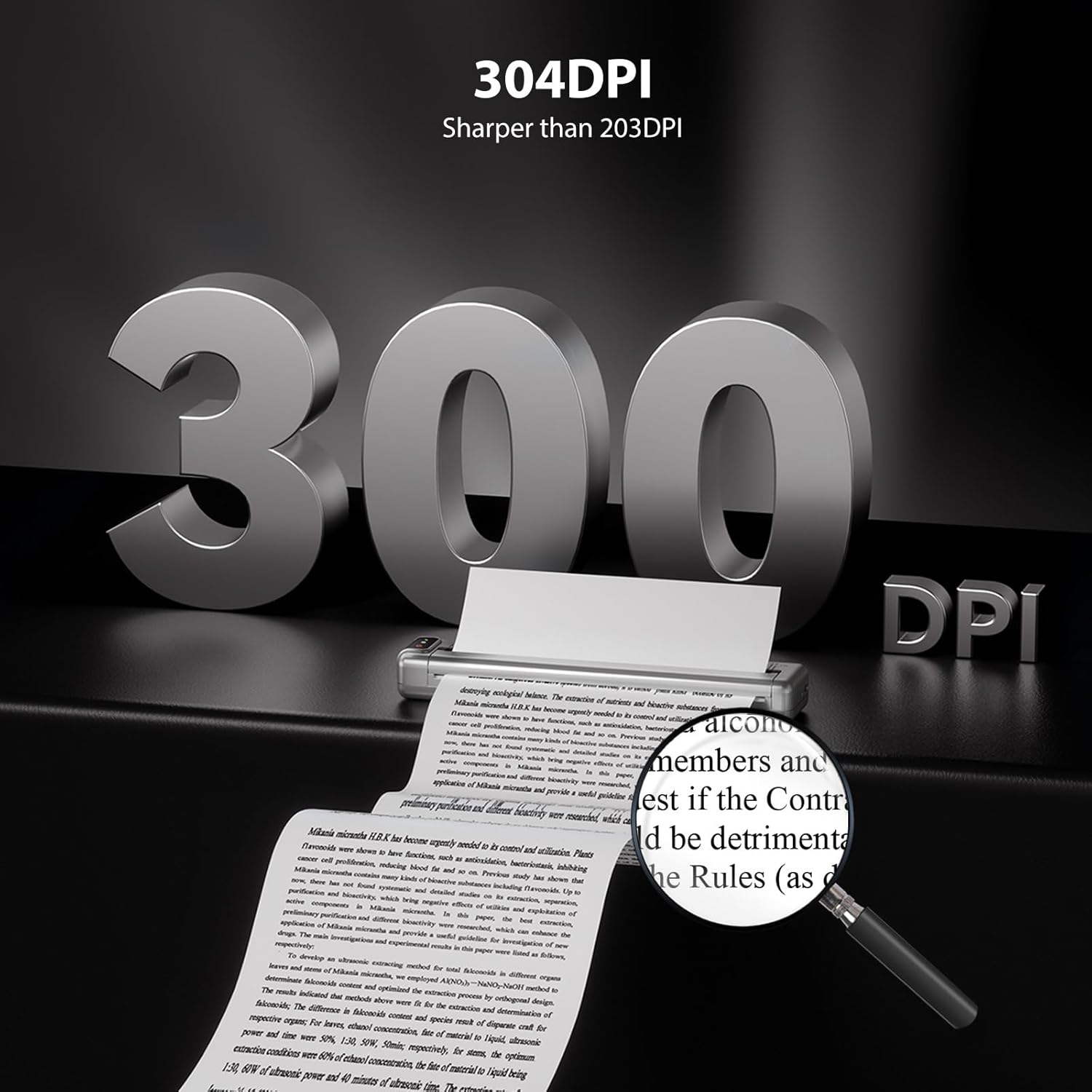 Phomemo OfficePods Pro Q302 Wireless Portable Letter/A4 Printer for travel and home, with free paper inside