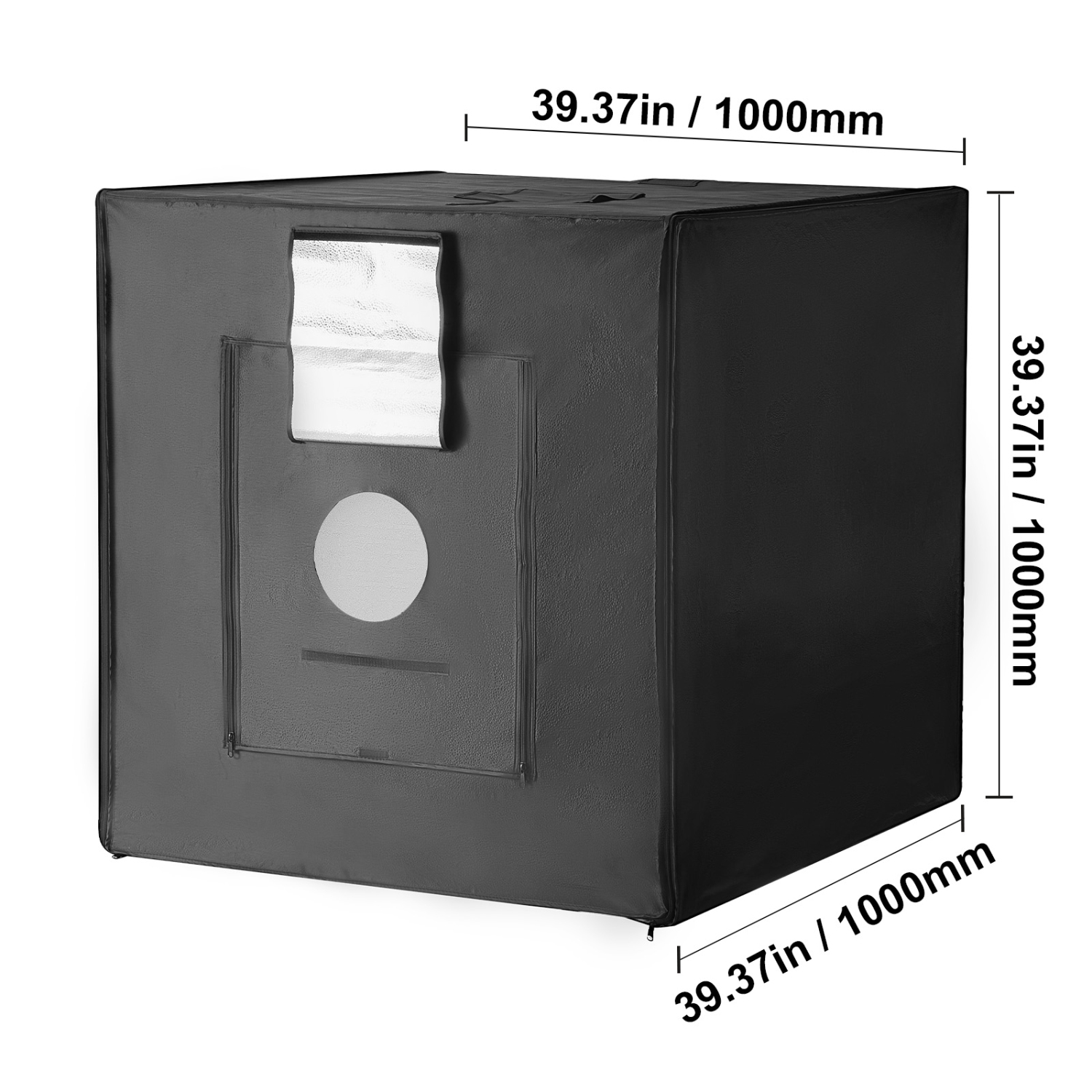 VEVOR 39" x 39" Photo Studio Light Box, 5600K Professional Photo Shooting Tent Kit with 210 LED Lights 5 Backdrops Power Adapter Soft Light Cloth