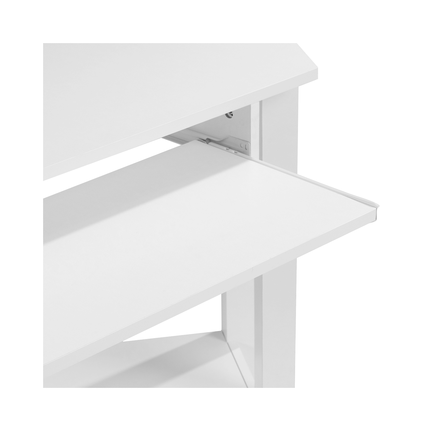 Topbuy Wooden Corner Computer Desk with Drawer Office Study Table Black/Walnut/White