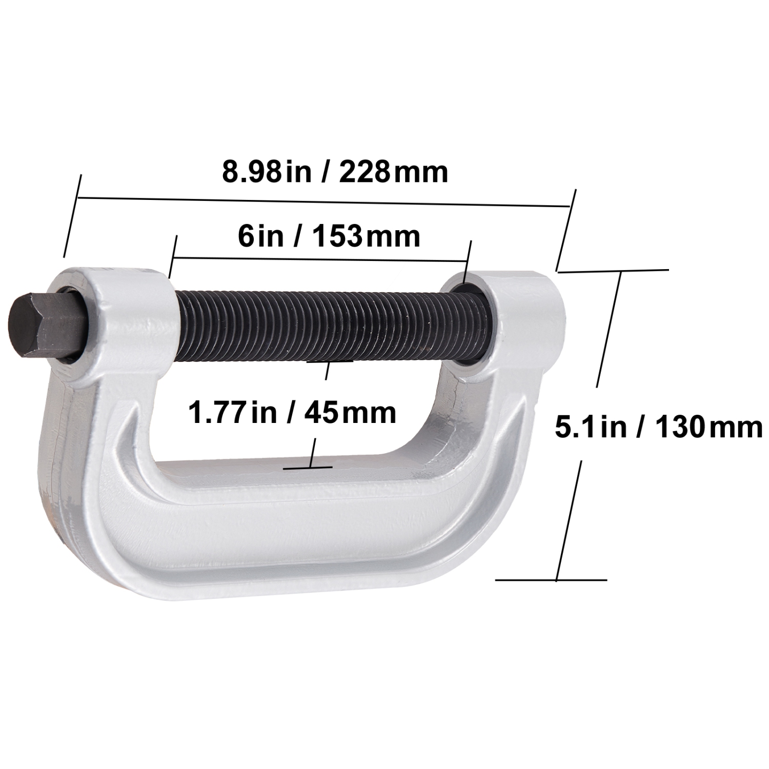 VEVOR 10 pcs Ball Joint Press Kit, Tool Kit, C-press Ball joint Remove and Install Tools, for Most 2WD and 4WD Cars, Heavy Duty Ball Joint Repair Kit