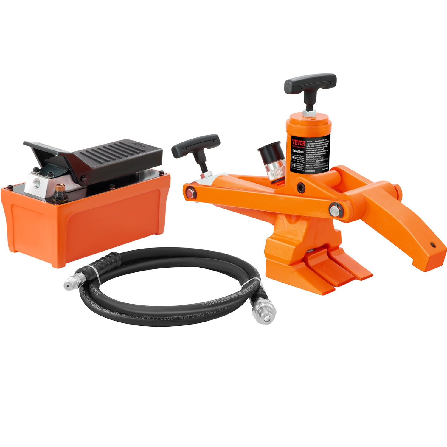 VEVOR 10000 Hydraulic Bead Breaker, PSI Tire Bead Breaker with Metal Foot Pump, Heavy-duty Steel Bead Breaker Tool for Tractors, Trucks, Buses, Lawn
