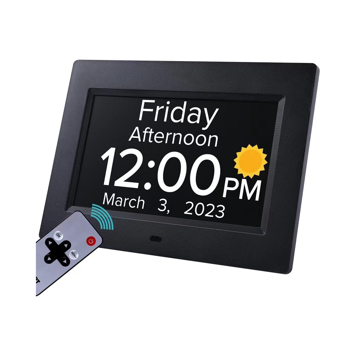 Horloge numérique grand écran de 7 pouces , horloge de démence grand nombre horloges numériques pour aînés