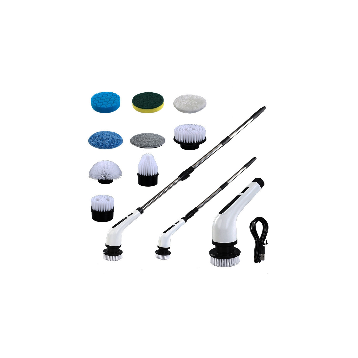 Brosse à récurer électrique Brosse de cuisine domestique Brosse de salle de bain USB Outils de nettoyage rotatifs portatifs pour baignoire de douche