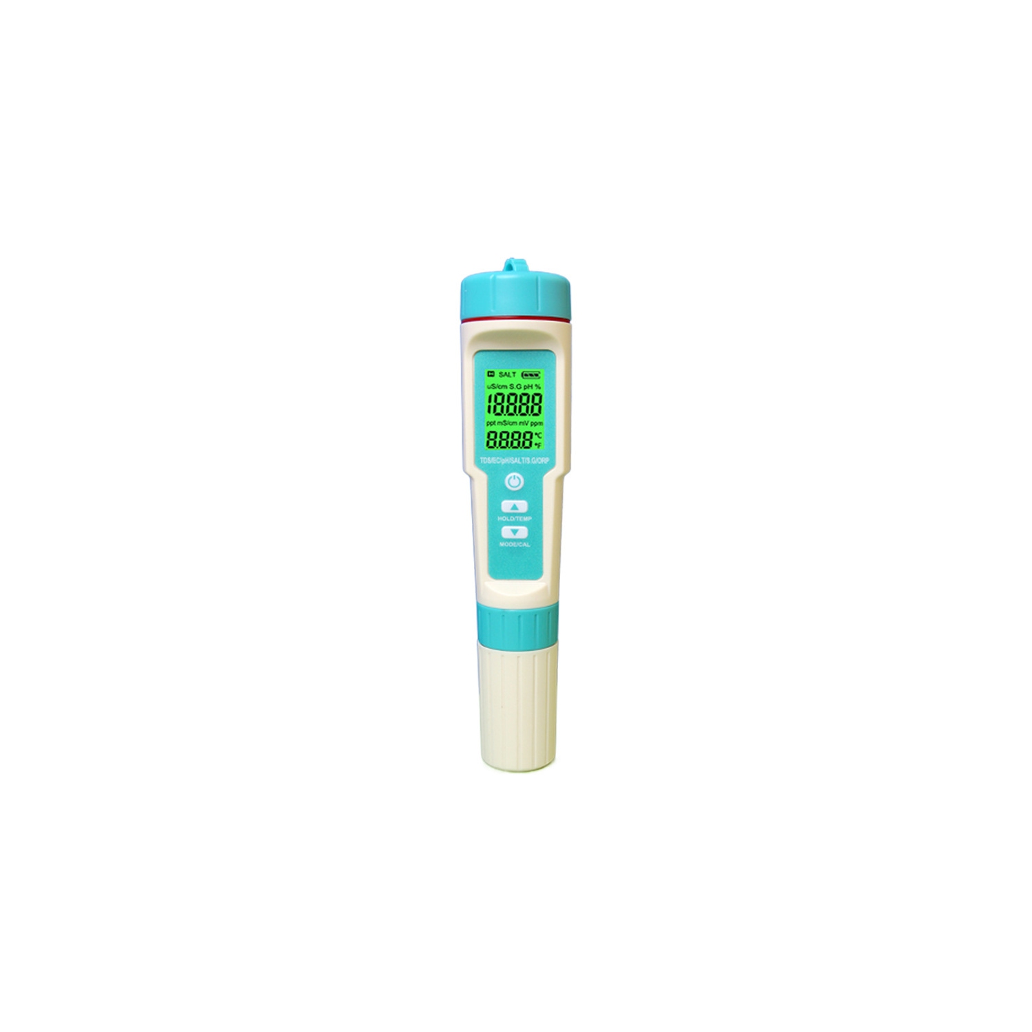 7 en 1 PH TDS EC ORP Salinity S. G Temp Meter Water Quality Monitor Testeur IP67 pour l'eau potable, l'hydroponie, les plantes, l'aquarium et la