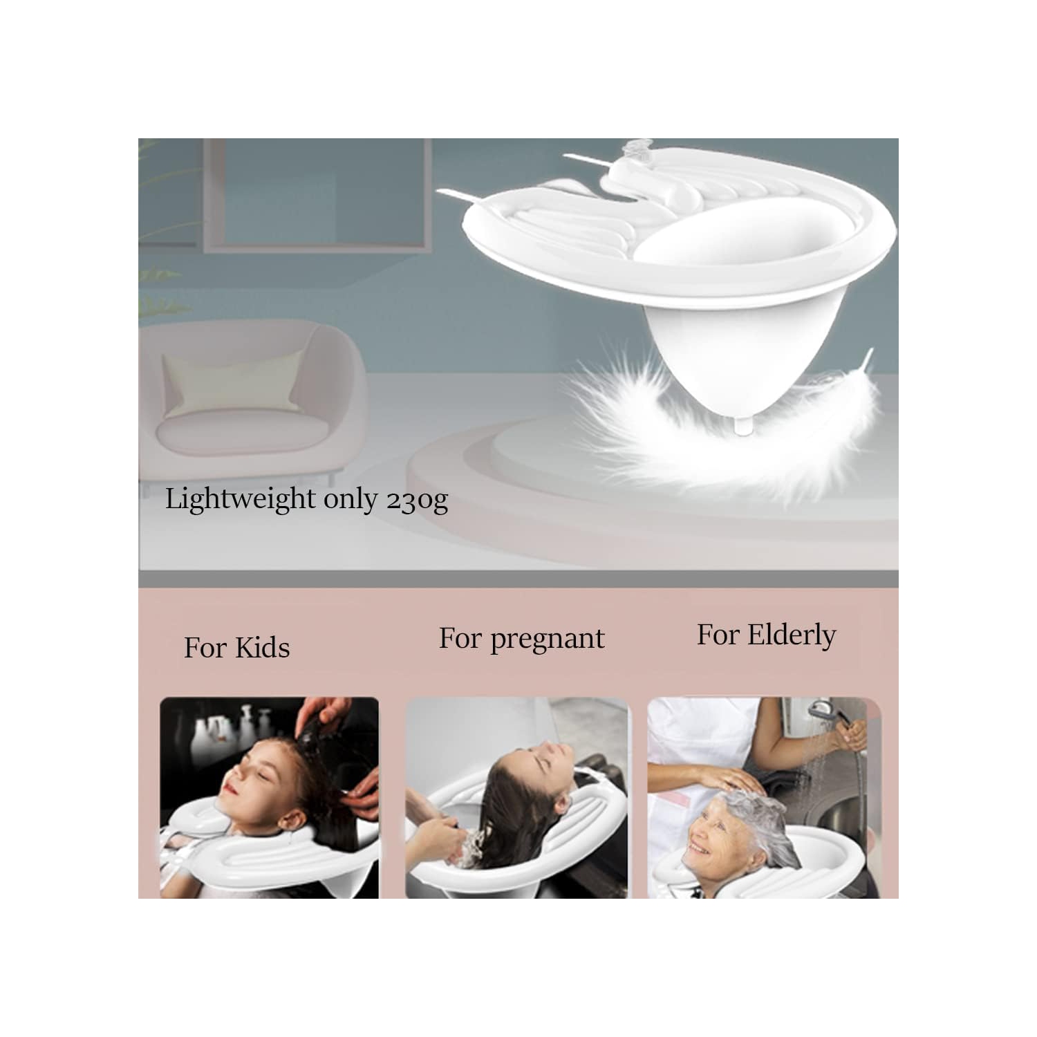 Cuve de lavage gonflable,Bol de shampooing portatif pour BeDridden, Aîné,Inabled,Femme enceinte,Plateau de lavage des cheveux