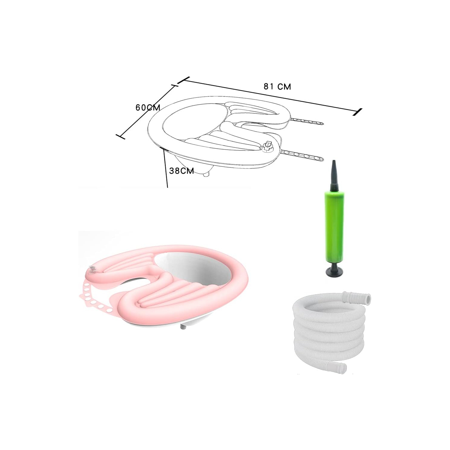 Cuve de lavage gonflable,Bol de shampooing portatif pour BeDridden, Aîné,Inabled,Femme enceinte,Plateau de lavage des cheveux