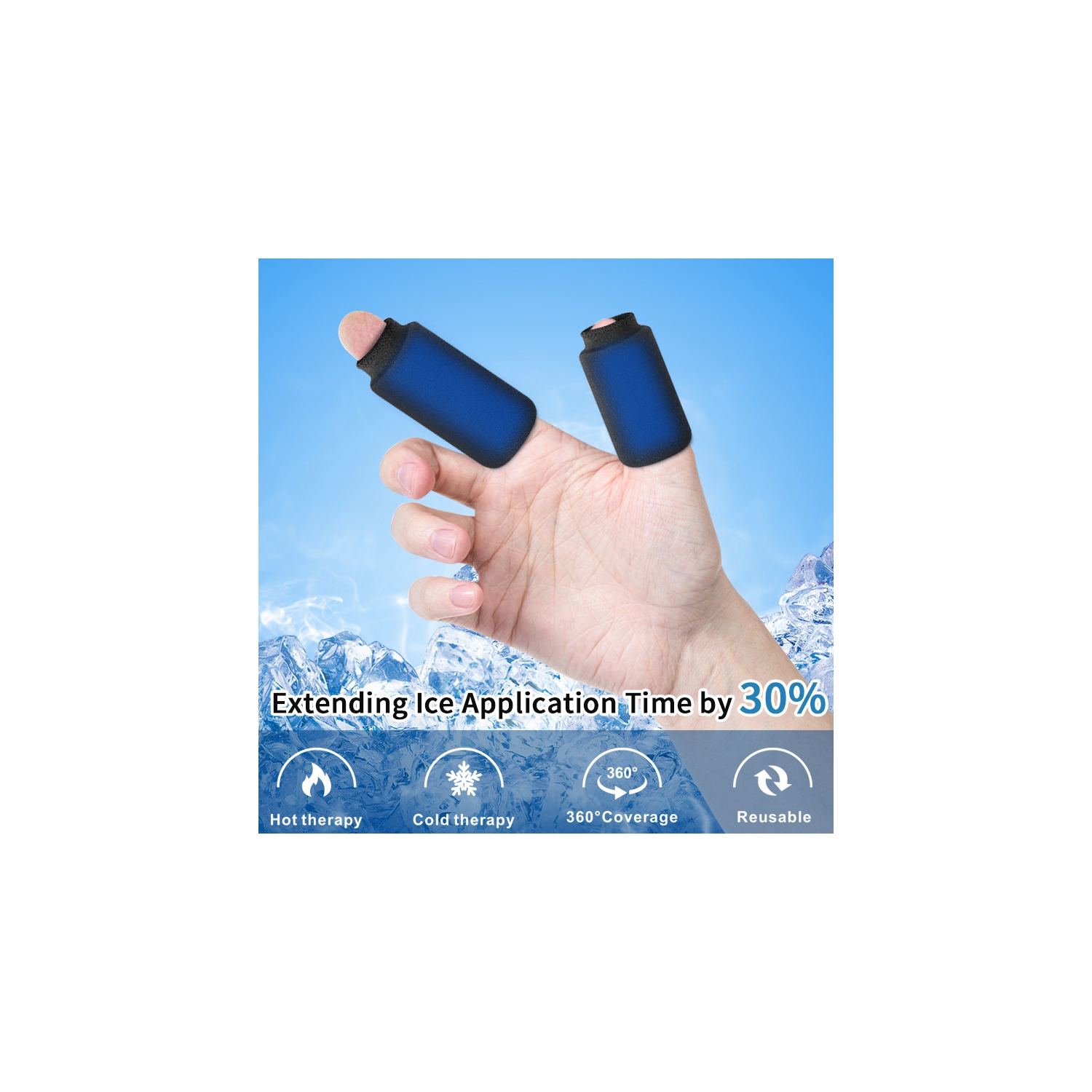 Finger Ice Sleeves 4PCS Ice Packs for Fingers,Thumbs Hot Cold Therapy for Arthritis,Tendinitis,Swollen Finger