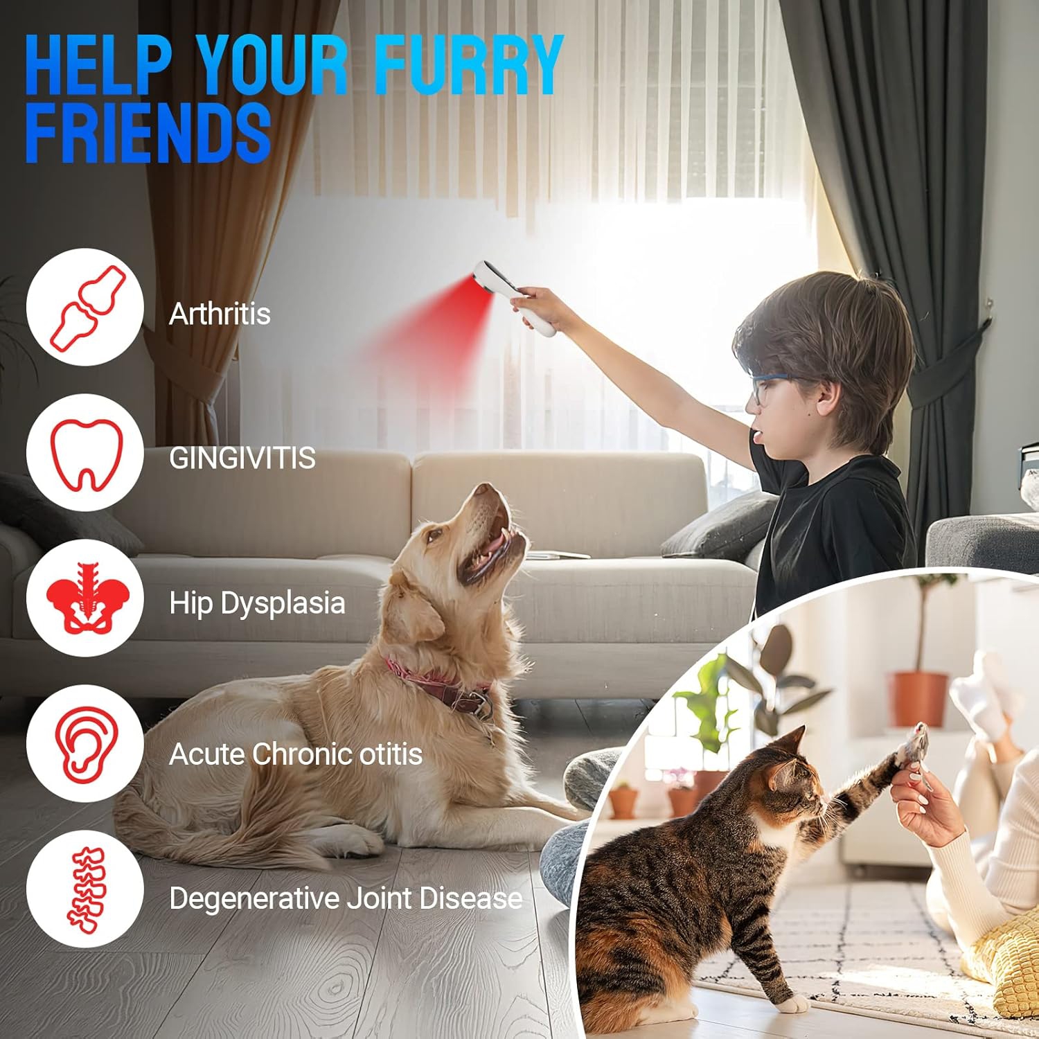 Thérapie à la lumière rouge, Appareil de thérapie à infrarouge pour soulager la douleur aux articulations du corps, Baguette thérapeutique à lumière