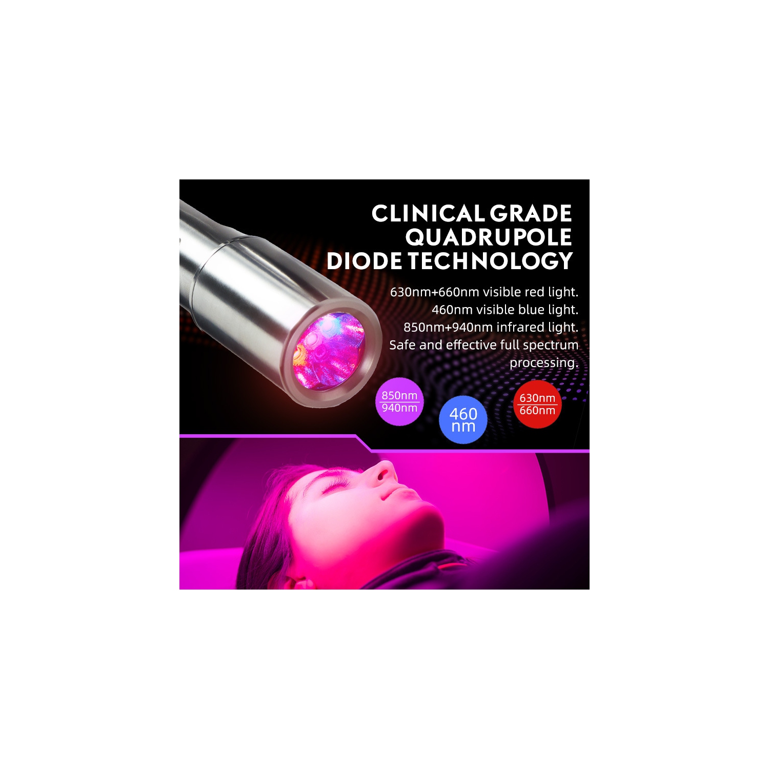 5 LEDs Red Light Therapy Lamp Infrared Torch for Pain Relief Beauty Repair Rechargeable Red Light Therapy Flashlight