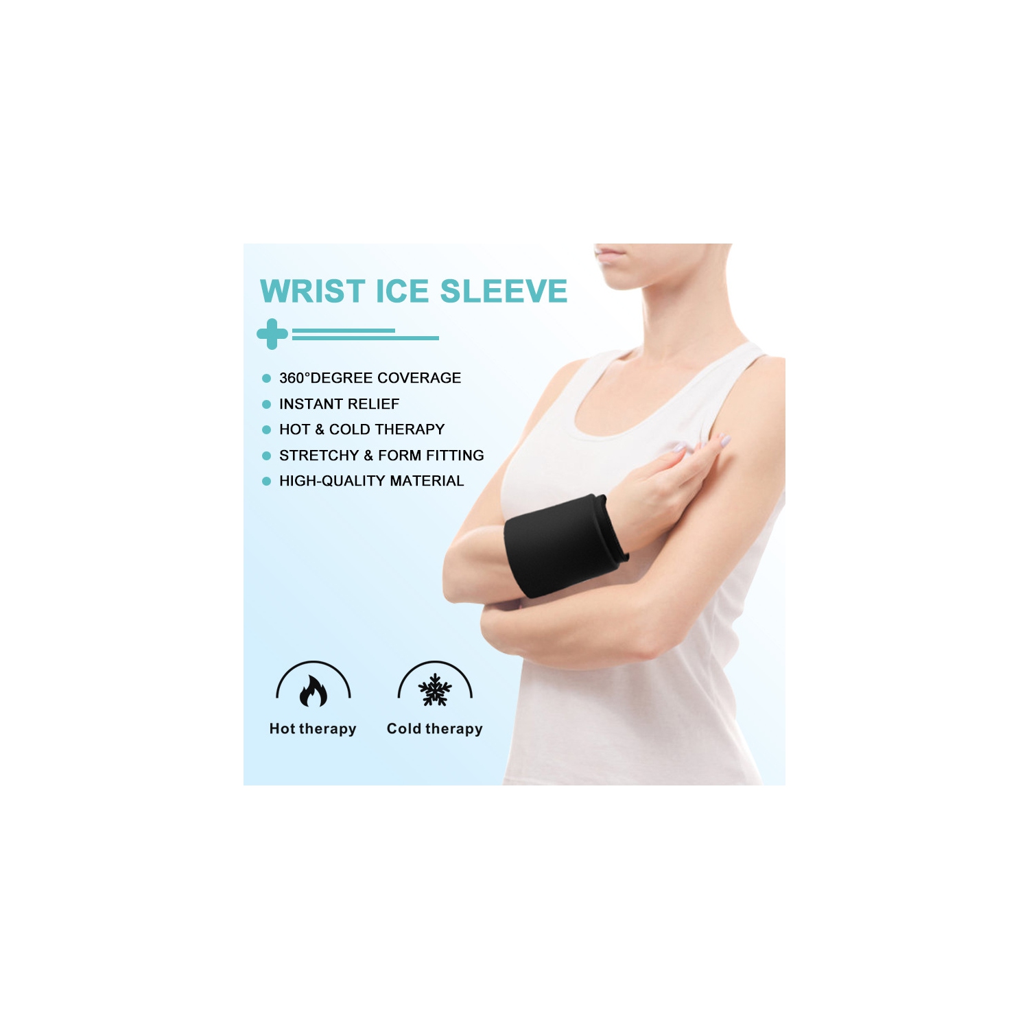 Enveloppe pour le poignet Ice Pack, gel de compression pour les mains Hot & Cold Therapy Pain Relief pour l'enflure de la tendonite d'arthrite