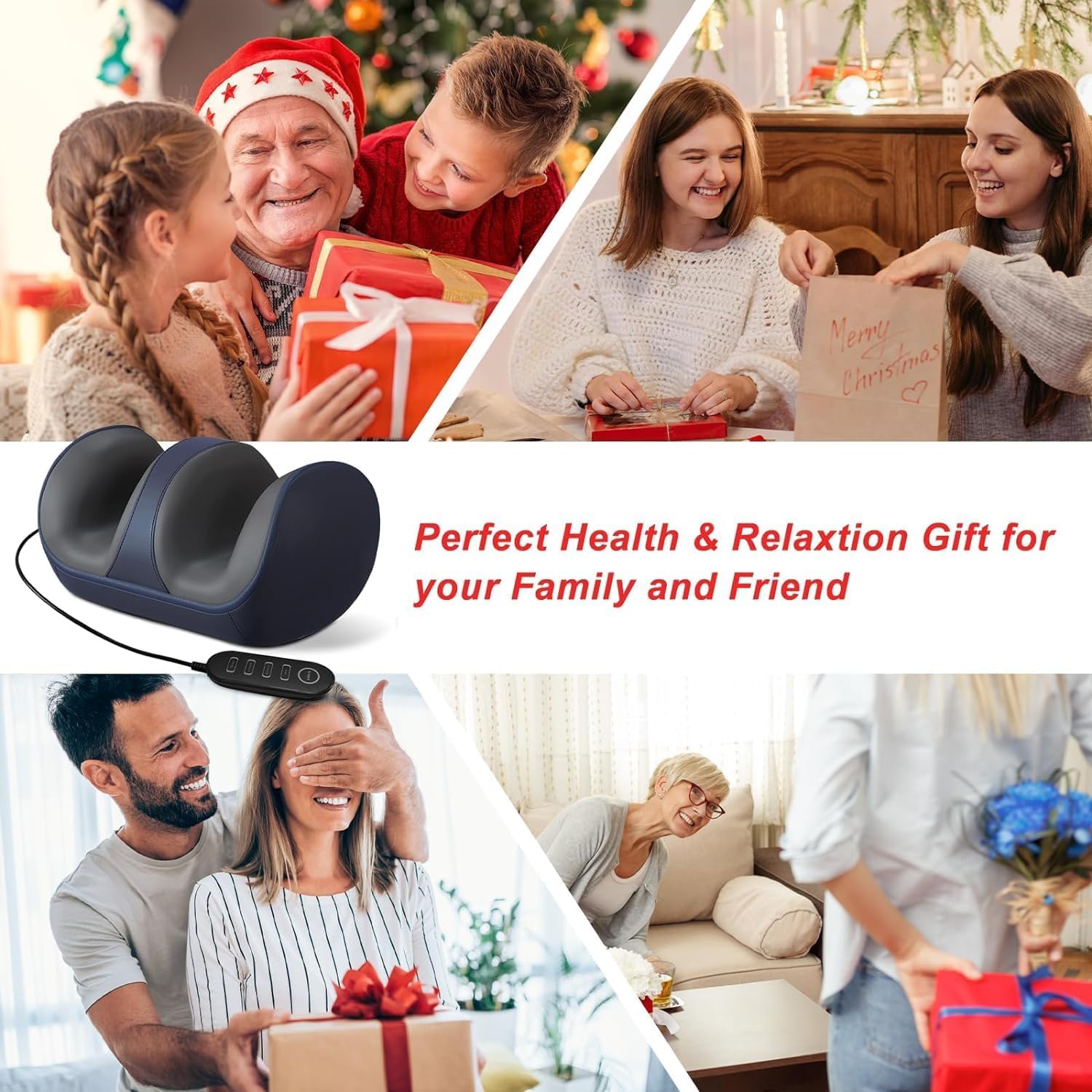 Foot Massage Machine with Heat Deep Tissue Shiatsu Massager Foot Therapy Machine Kneading Hot Compress Foot Calf Massager