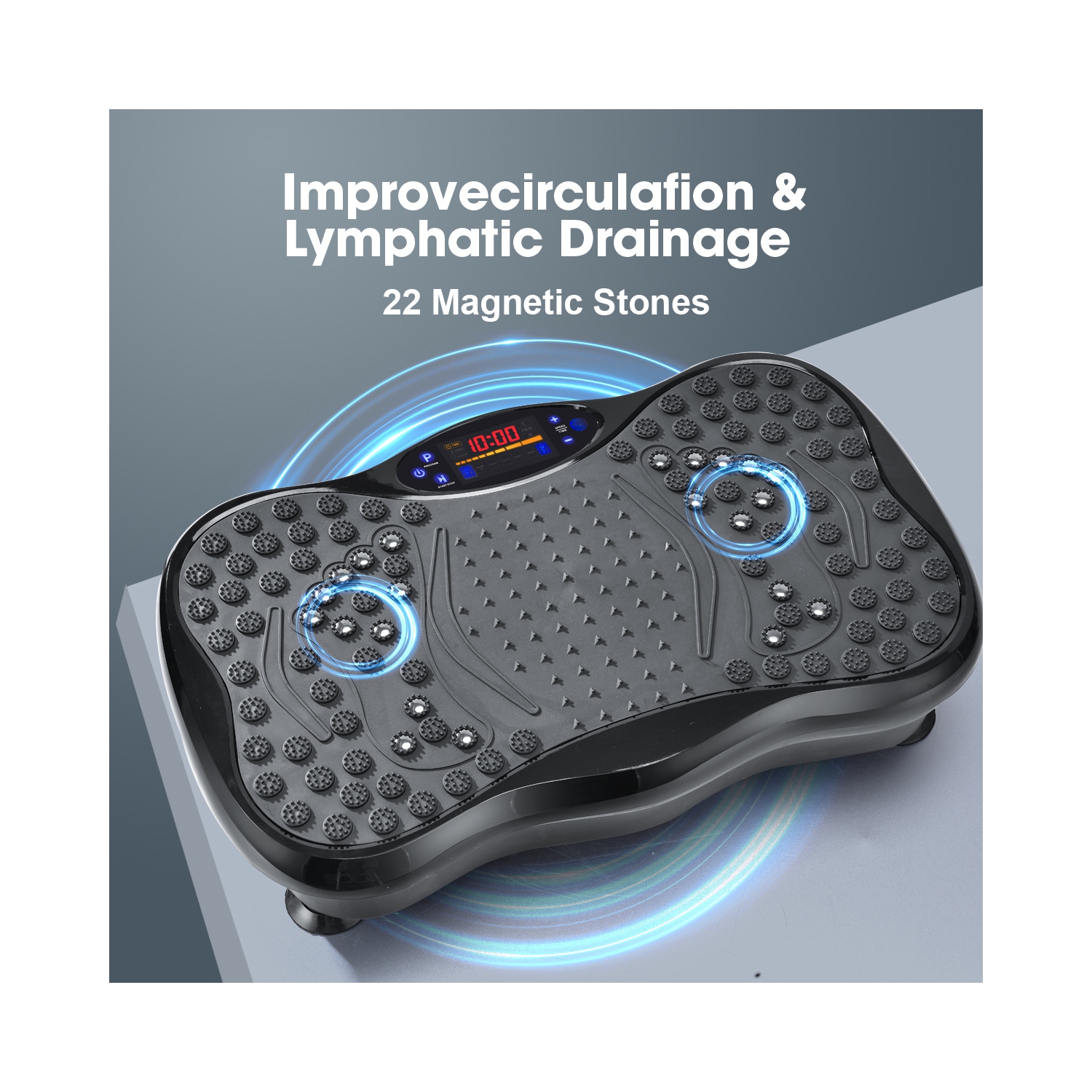 Appareil d'exercice avec plaque vibrante, plaque de vibration, capacité de 400 lb, appareil d'exercice avec agitateur complet pour la perte de poids