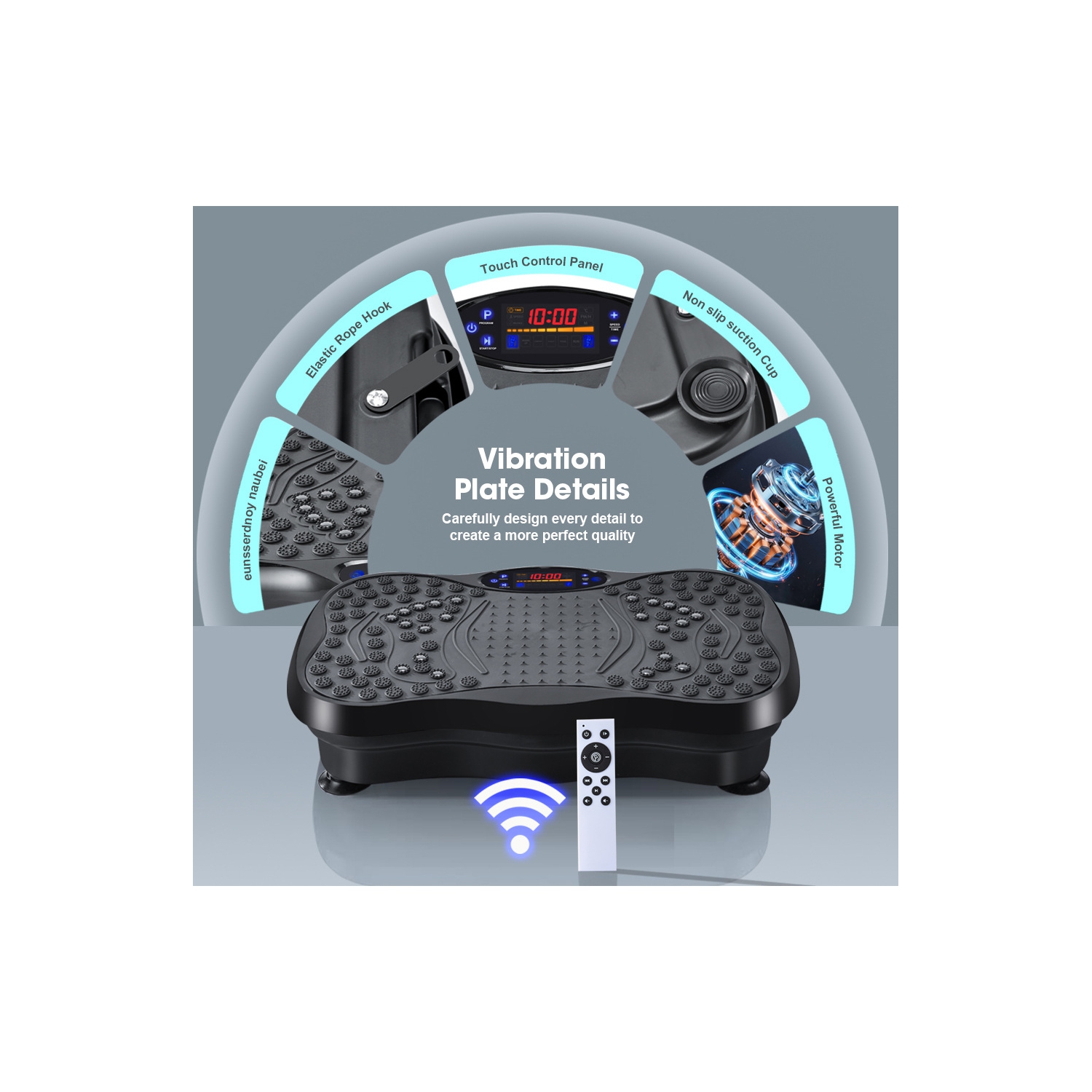 Appareil d'exercice avec plaque vibrante, plaque de vibration, capacité de 400 lb, appareil d'exercice avec agitateur complet pour la perte de poids