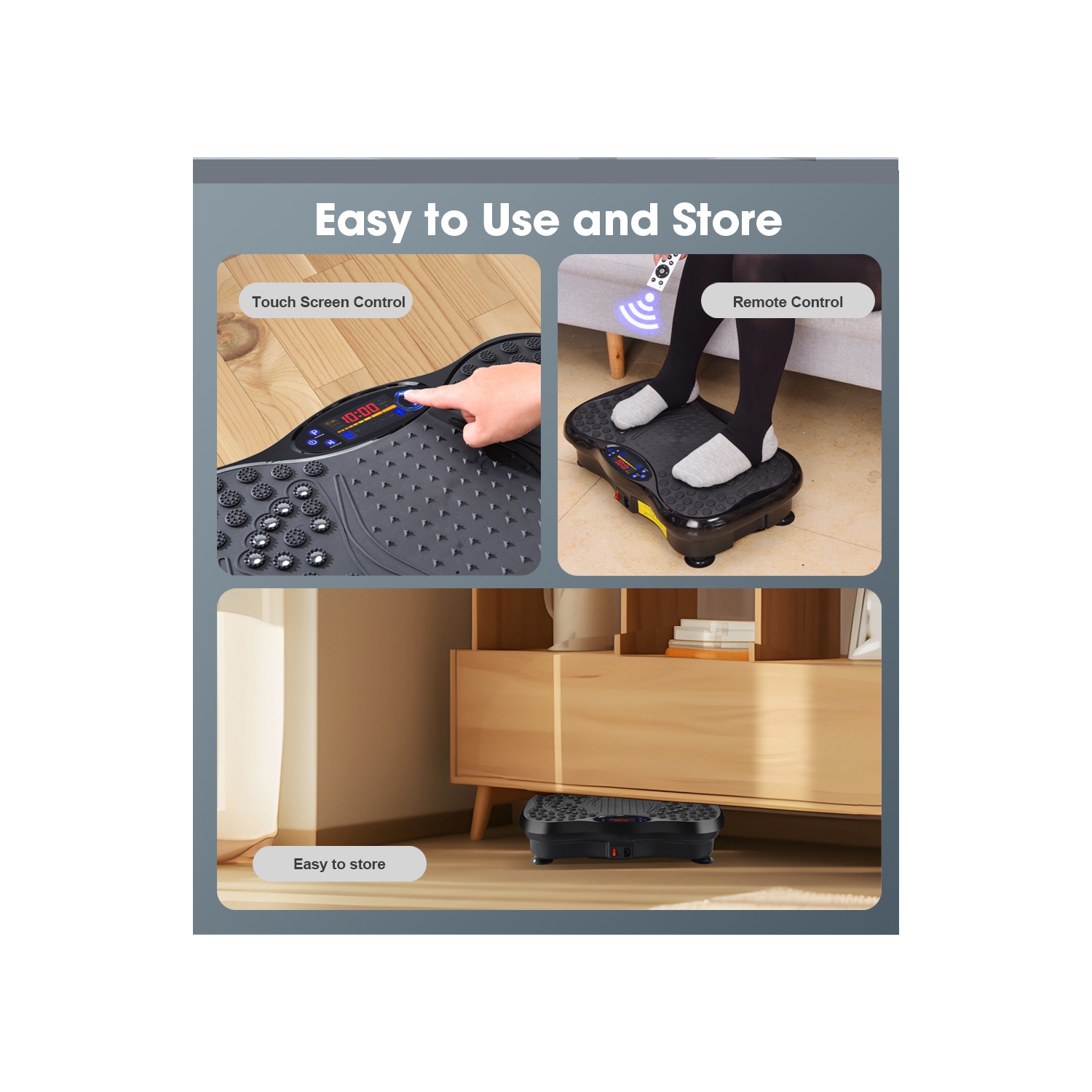 Appareil d'exercice avec plaque vibrante, plaque de vibration, capacité de 400 lb, appareil d'exercice avec agitateur complet pour la perte de poids