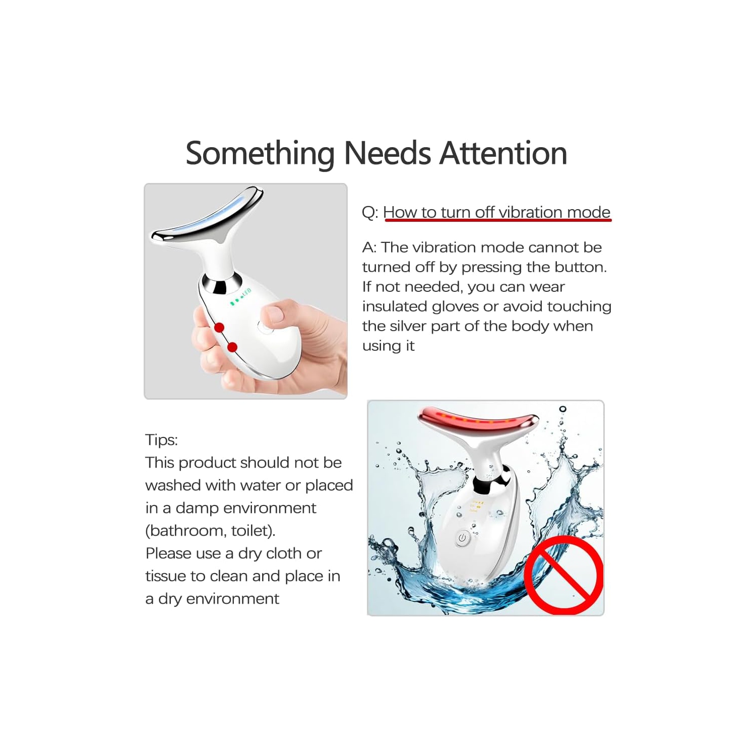 Appareil de beauté pour le visage à DEL à 7 couleurs,Outil de massage pour le visage et le cou,Appareil de massage anti-rides anti-lumière