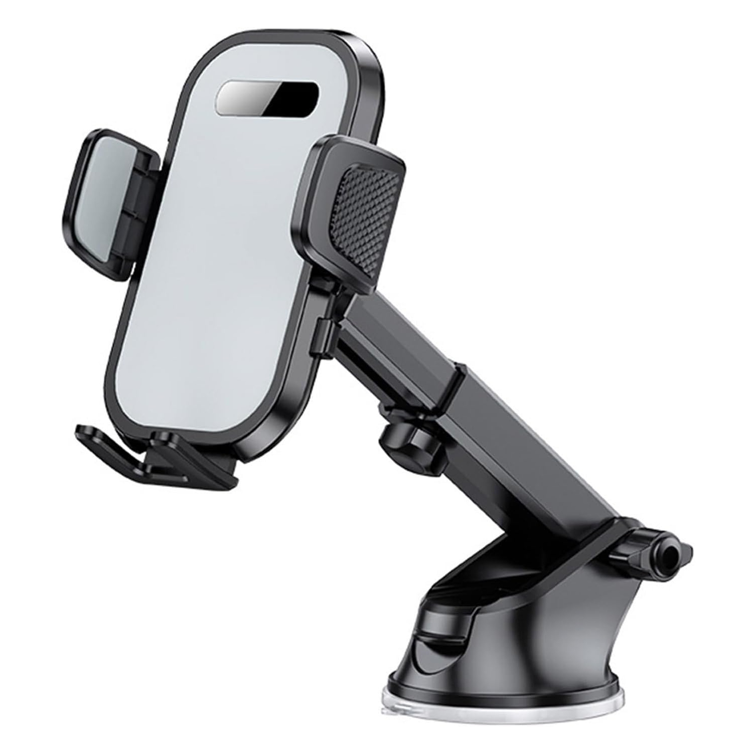 Car phone holder, non-slip adhesive, 360° rotating telescopic arm, one-handed operation, easy installation