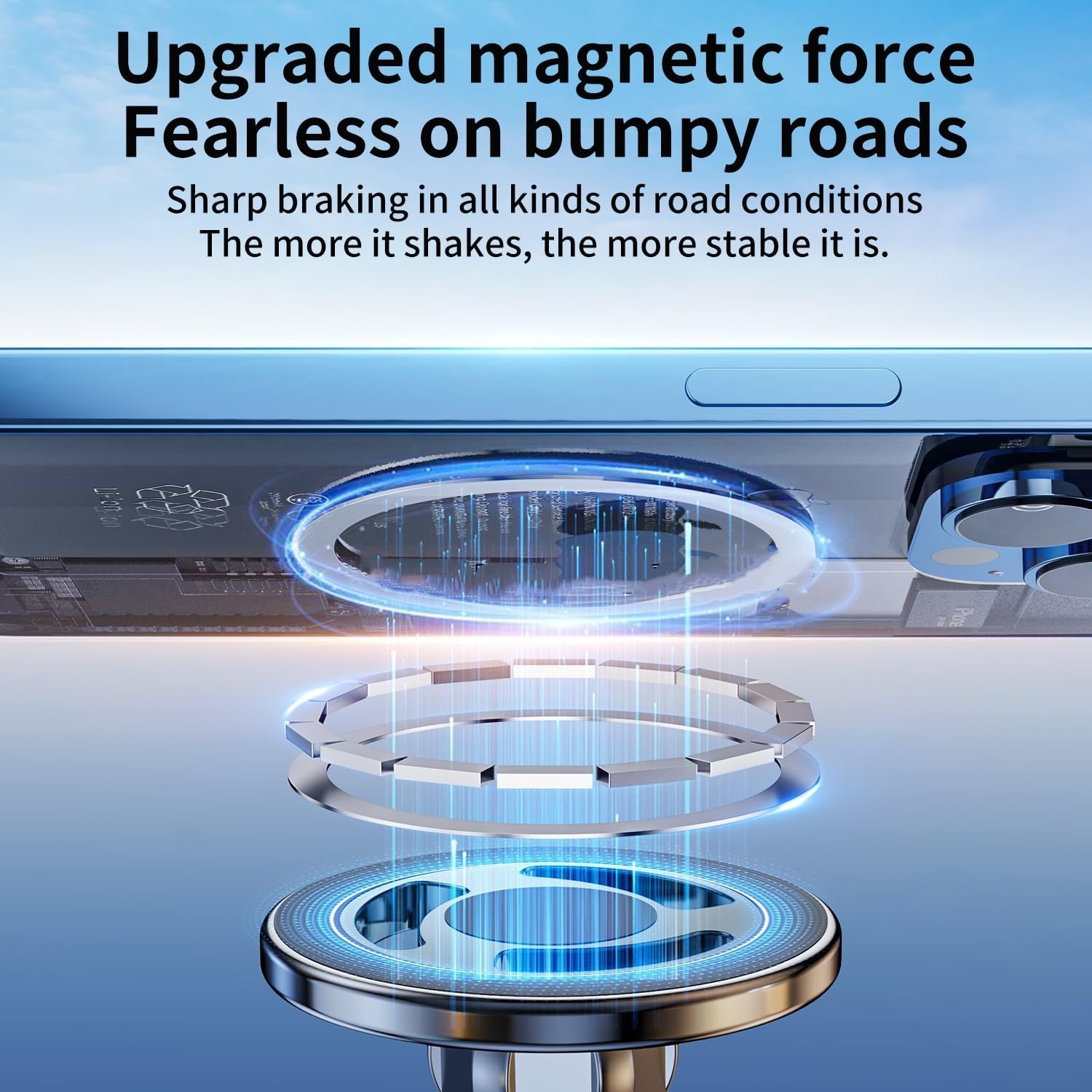 Heavy Duty Aluminum Full Angle Car Dashboard and Windshield Absorber Phone Car Mount Phone Holder