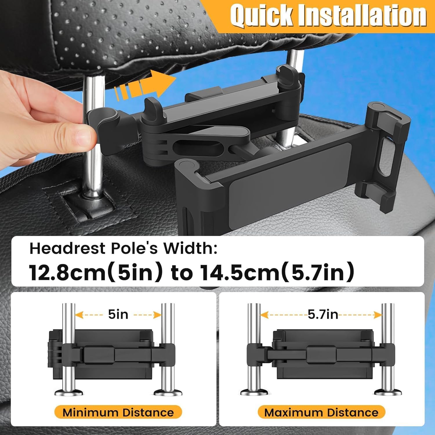 Tablet Holder Car Tablet Holder iPad Headrest Holder 360° Rotation Adjustable Travel Essential Red